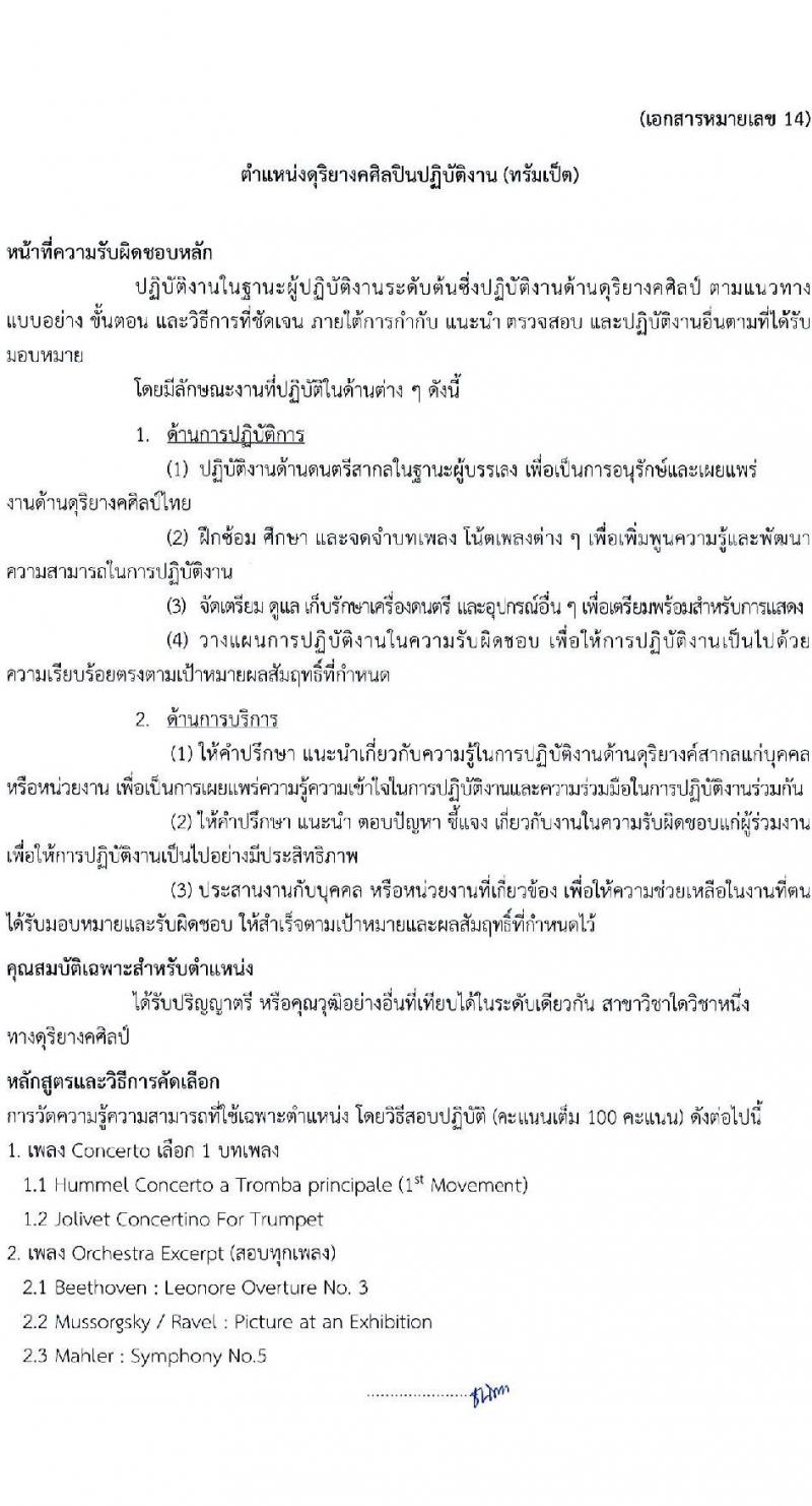 กรมศิลปากร รับสมัครคัดเลือกเพื่อบรรจุและแต่งตั้งบุคคลเข้ารับราชการ จำนวน 7 ตำแหน่ง ครั้งแรก 10 อัตรา (วุฒิ ปวช. ปวท. ปวส. อนุปริญญา) รับสมัครทางอินเทอร์เน็ต ตั้งแต่วันที่ 21 ก.พ. – 14 มี.ค. 2566
