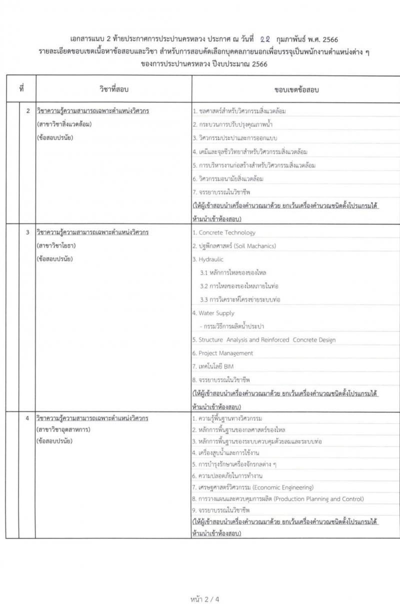 การประปานครหลวง รับสมัครสอบคัดเลือกบุคคลภายนอกเพื่อบรรจุเป็นพนักงาน จำนวน 4 ตำแหน่ง ครั้งแรก 6 อัตรา (วุฒิ ป.ตรี) รับสมัครสอบทางอินเทอร์เน็ต ตั้งแต่วันที่ 14-27 มี.ค. 2566