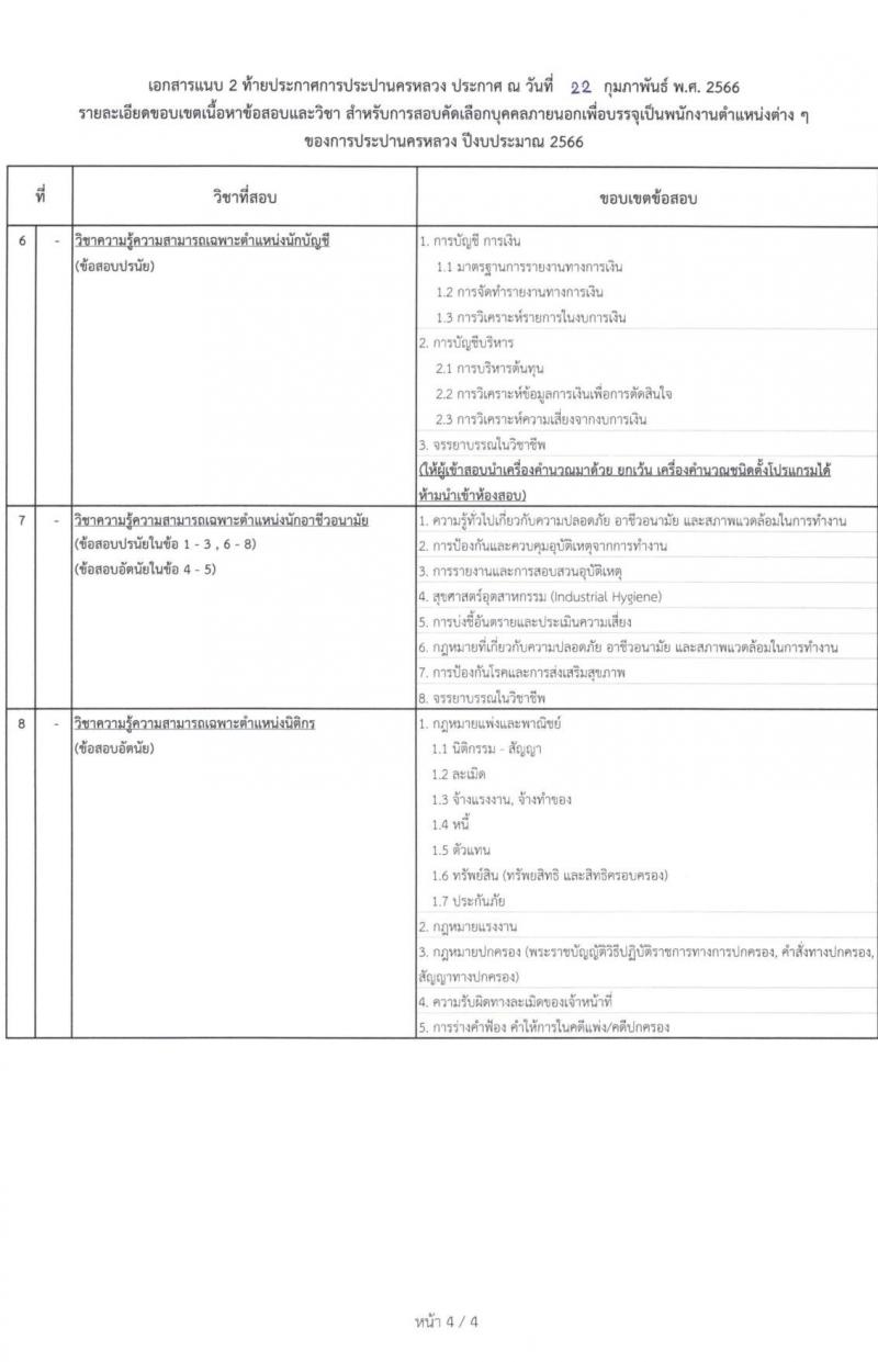 การประปานครหลวง รับสมัครสอบคัดเลือกบุคคลภายนอกเพื่อบรรจุเป็นพนักงาน จำนวน 4 ตำแหน่ง ครั้งแรก 6 อัตรา (วุฒิ ป.ตรี) รับสมัครสอบทางอินเทอร์เน็ต ตั้งแต่วันที่ 14-27 มี.ค. 2566