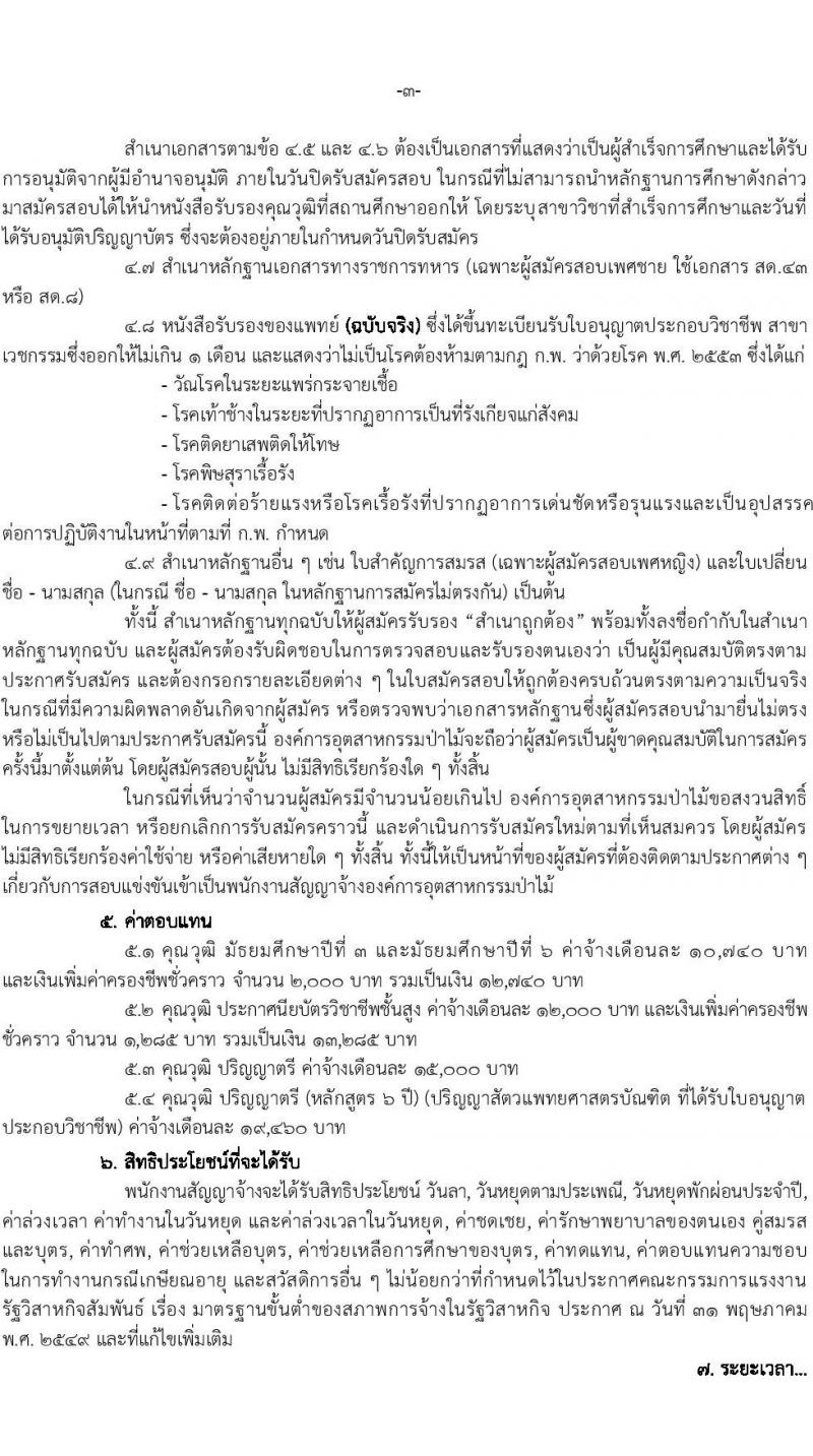 องค์การอุตสาหกรรมป่าไม้ รับสมัครพนักงานงานสัญญาจ้าง จำนวน 21 อัตรา (วุฒิ ปวส.หรือเทียบเท่า ป.ตรี) รับสมัครสอบตั้งแต่บัดนี้ ถึง 10 มี.ค. 2566