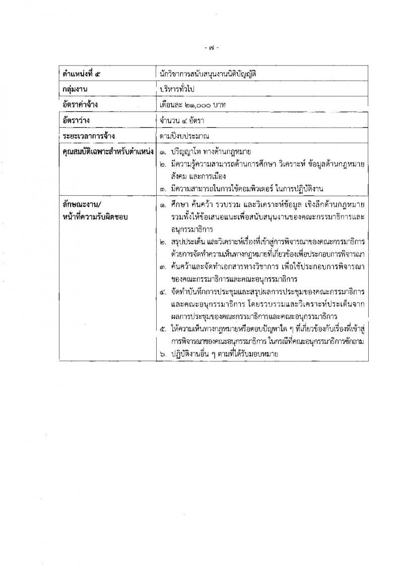 สำนักงานเลขาธิการสภาผู้แทนราษฎร รับสมัครบุคคลเพื่อเลือกสรรเป็นพนักงานราชการรัฐสภาทั่วไป จำนวน 8 ตำแหน่ง ครั้งแรก 14 อัตรา (วุฒิ ปวส.หรือเทียบเท่า ป.ตรี ป.โท) รับสมัครสอบทางอินเทอร์เน็ตตั้งแต่วันที่ 20 มี.ค. – 7 เม.ย. 2566