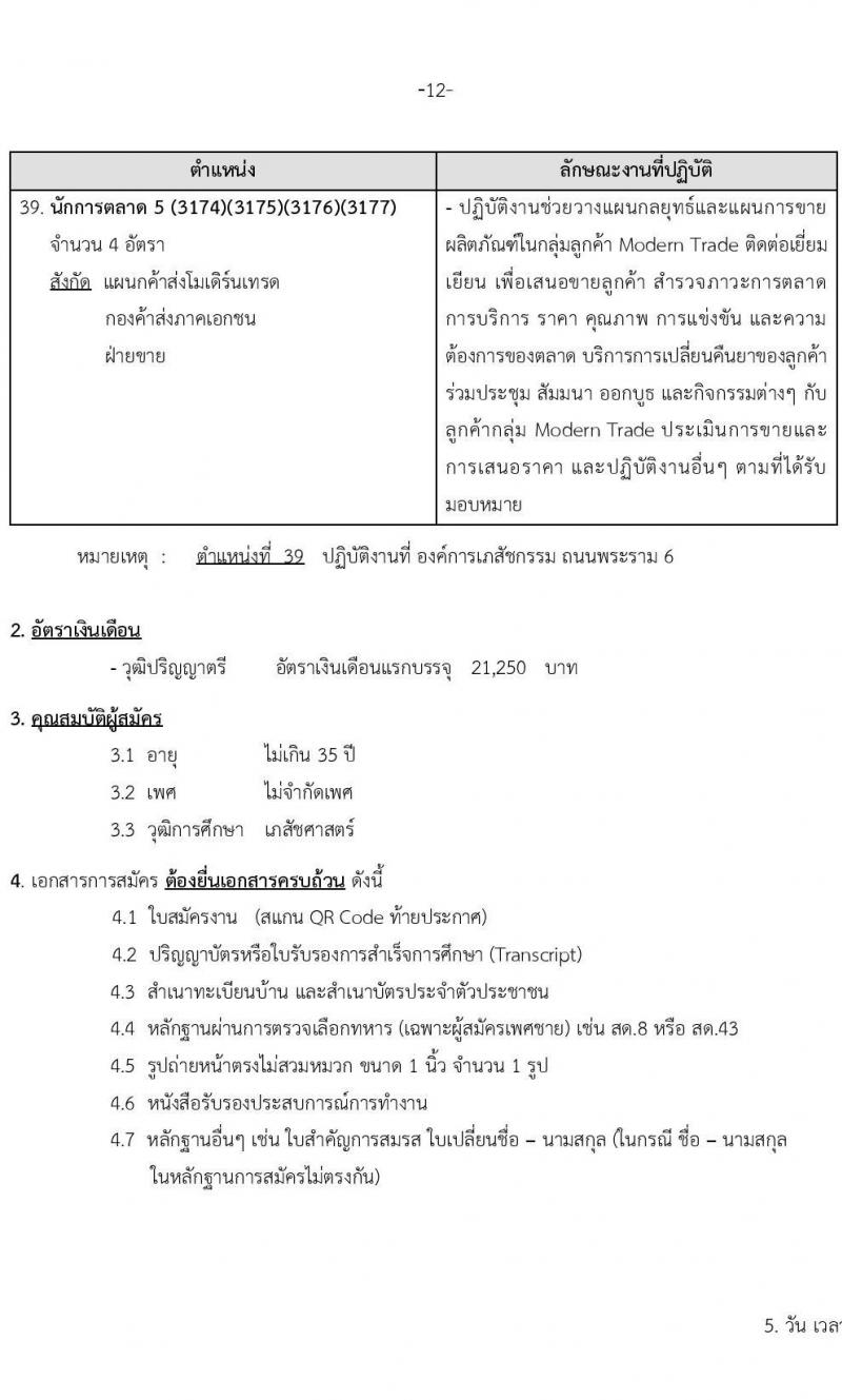 องค์การเภสัช รับสมัครคัดเลือกบุคคลเพื่อบรรจุและแต่งตั้งเป็นผู้ปฏิบัติงาน  จำนวน 56 อัตรา (วุฒิ ป.ตรี) รับสมัครสอบทางอีเมลตั้งแต่วันที่ 8-22 มี.ค. 2566