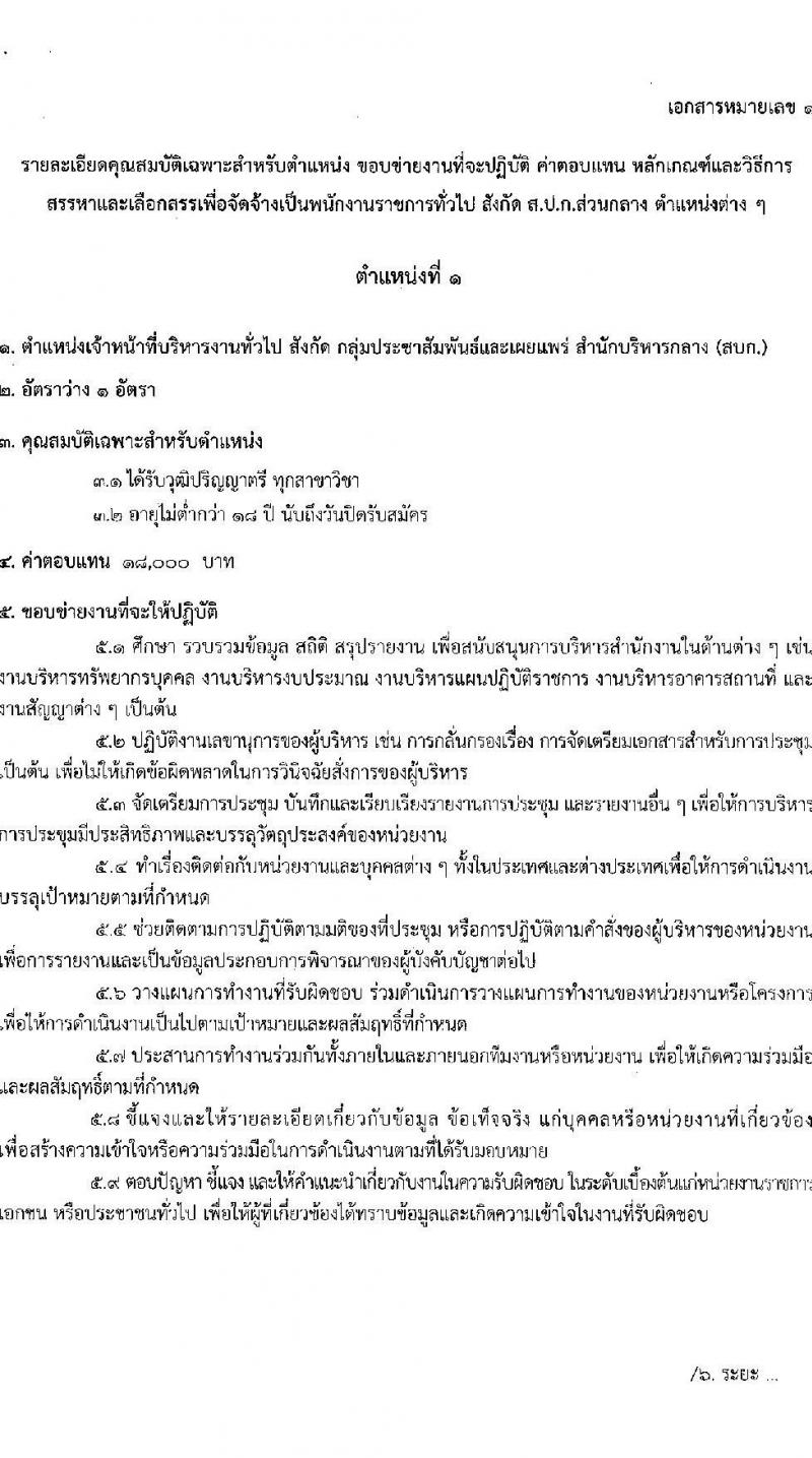 สำนักงานการปฏิรูปที่ดินเพื่อเกษตรกรรม สมัครบุคคลเพื่อเลือกสรรเป็นพนักงานราชการทั่วไป จำนวน 5 ตำแหน่ง ครั้งแรก 8 อัตรา (วุฒิ ปวส.หรือเทียบเท่า ป.ตรี) รับสมัครสอบทางอินเทอร์เน็ต ตั้งแต่วันที่ 3 -27 เม.ย. 2566