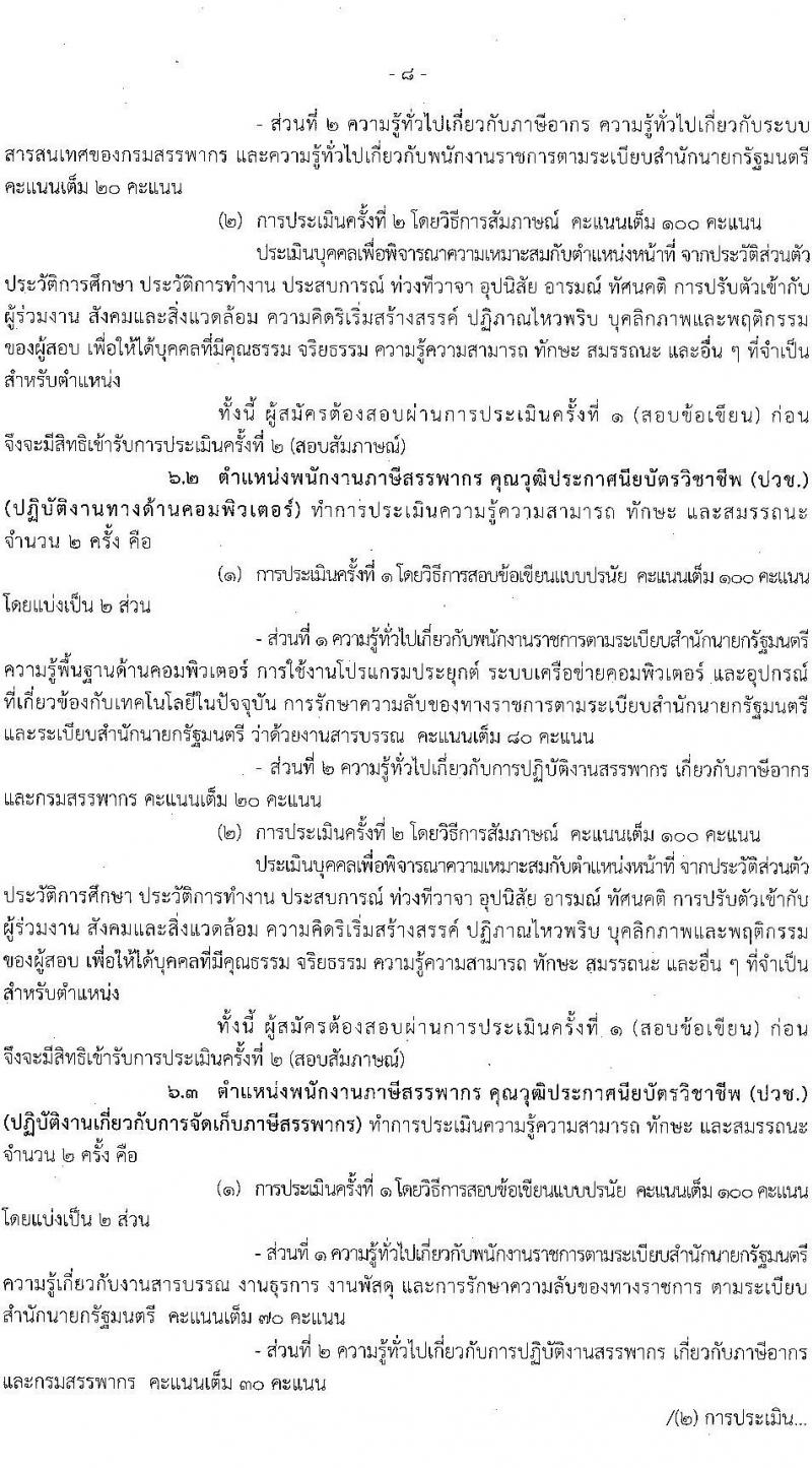 กรมสรรพากร รับสมัครบุคคลเพื่อเลือกสรรเป็นพนักงานราชการทั่วไป จำนวน 3 ตำแหน่ง ครั้งแรก 77 อัตรา (วุฒิ ปวช. ป.ตรี) รับสมัครสอบทางอินเทอร์เน็ต ตั้งแต่วันที่ 7-26 เม.ย. 2566