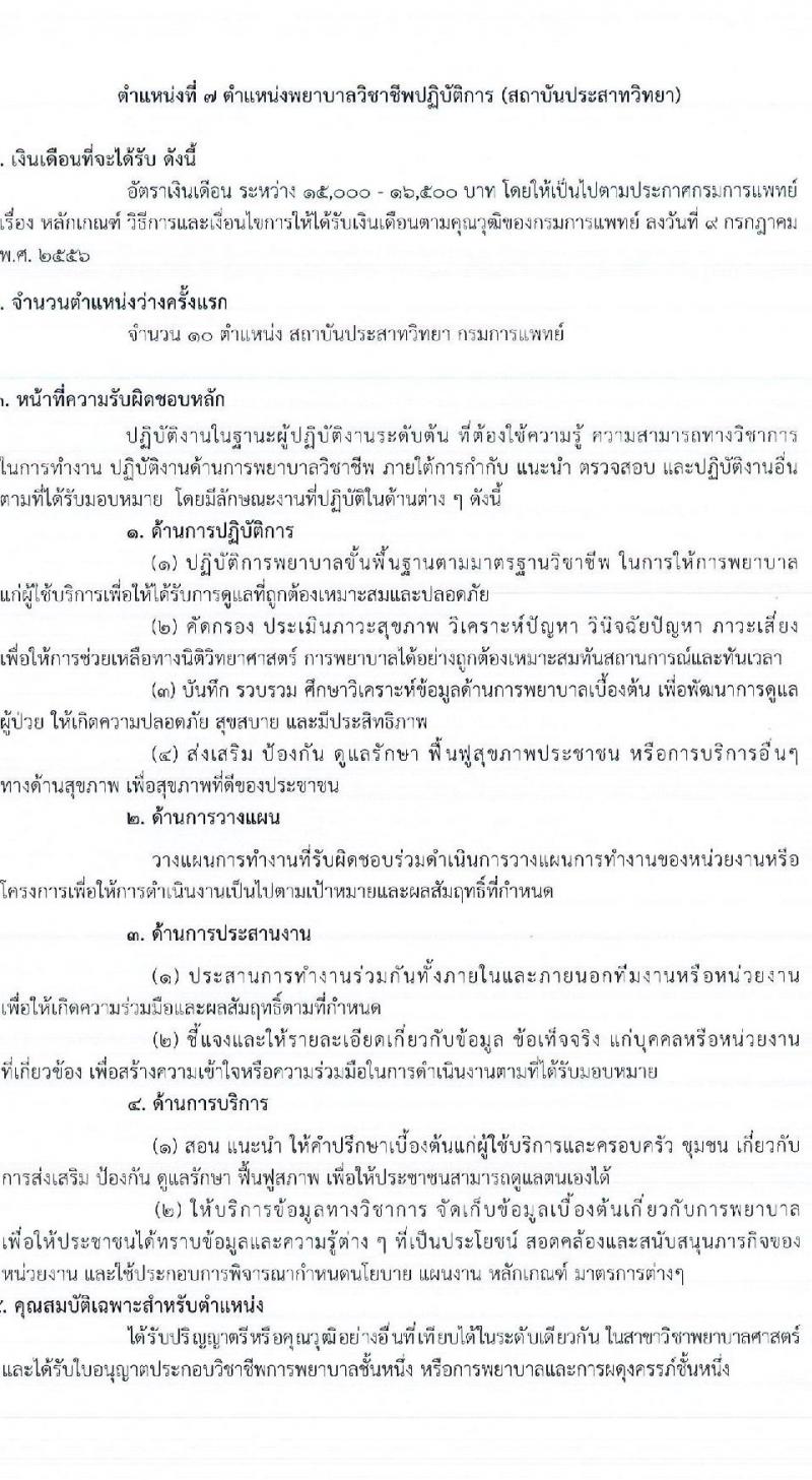 กรมการแพทย์ รับสมัครคัดเลือกเพื่อบรรจุและแต่งตั้งบุคคลเข้ารับราชการ จำนวน 12 ตำแหน่ง ครั้งแรก 123 อัตรา (วุฒิ ป.ตรี ทางการพยาบาล) รับสมัครสอบทางอินเทอร์เน็ตตั้งแต่วันที่ 1-31 พ.ค. 2566