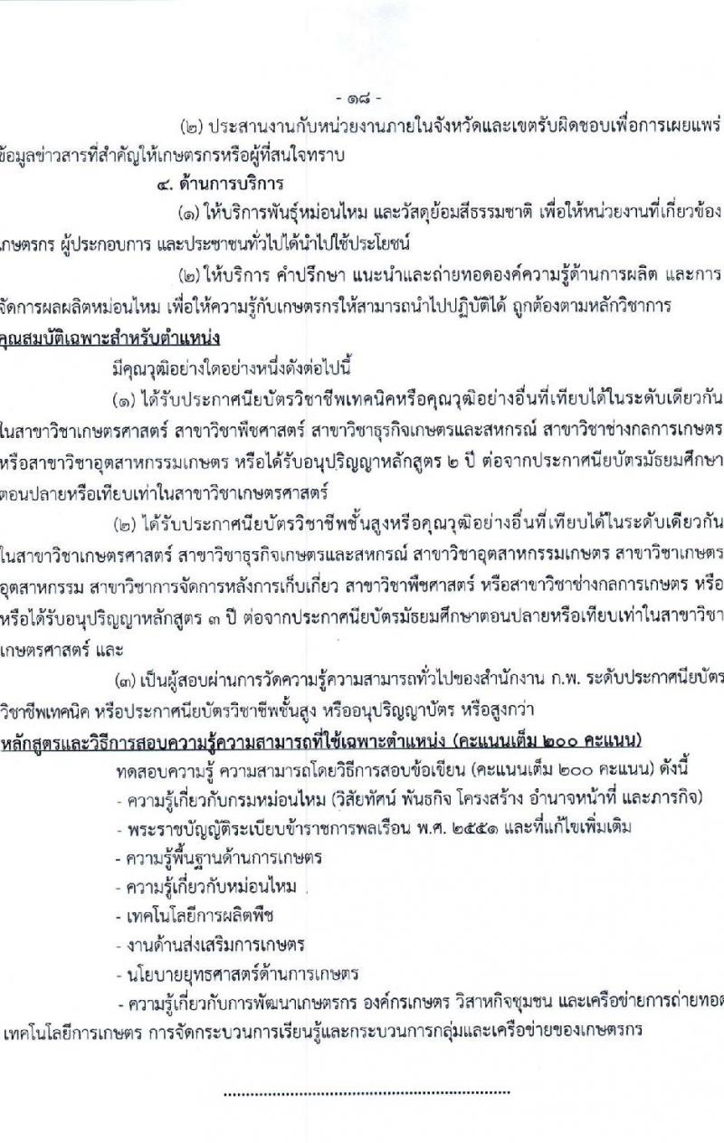 กรมหม่อนไหม รับสมัครสอบแข่งขันเพื่อบรรจุและแต่งตั้งบุคคลเข้ารับราชการ จำนวน 7 ตำแหน่ง ครั้งแรก 17 อัตรา (วุฒิ ปวส.หรือเทียบเท่า ป.ตรี) รับสมัครสอบทางอินเทอร์เน็ตตั้งแต่วันที่ 3-28 พ.ค. 2566