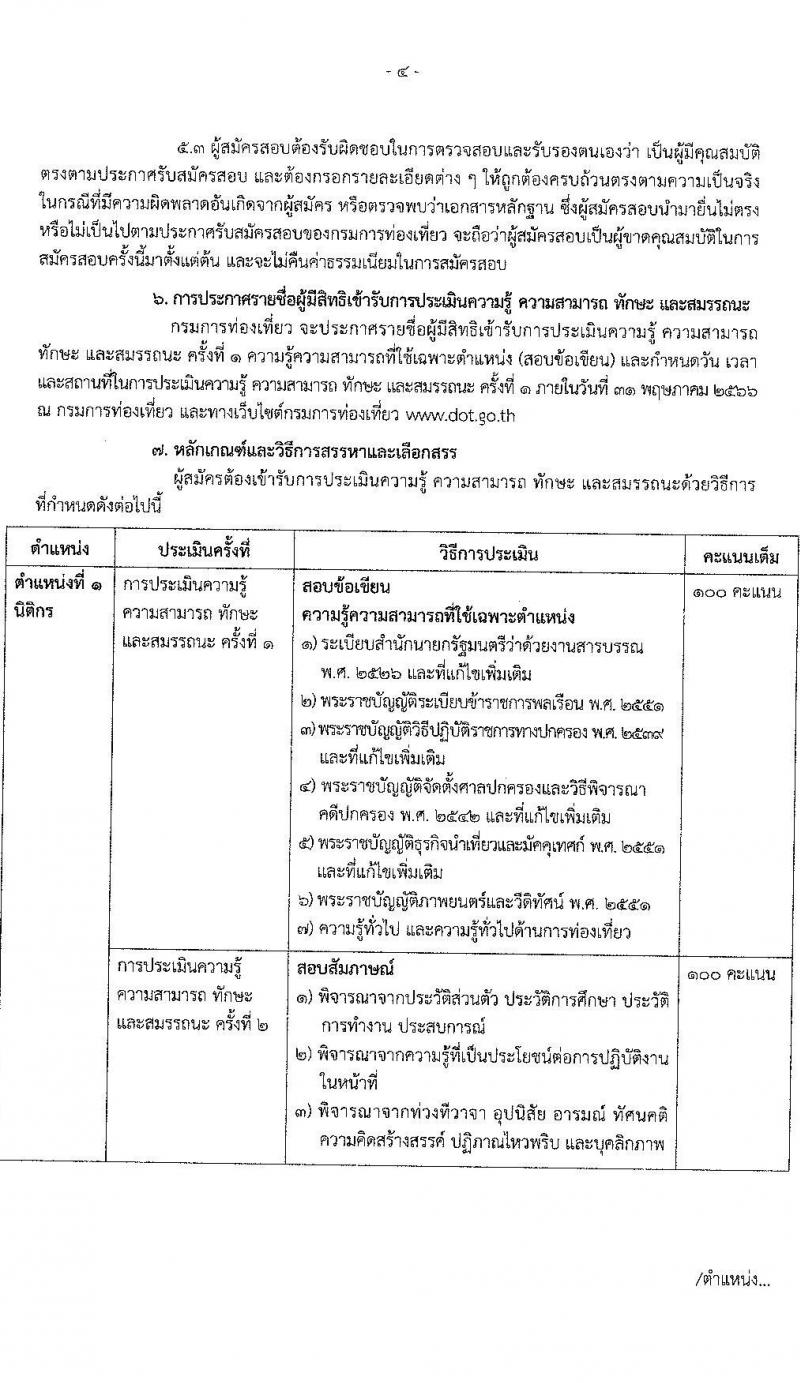 กรมการท่องเที่ยว รับสมัครบุคคลเพื่อสรรหาและเลือกสรรเป็นพนักงานราชการ จำนวน 2 ตำแหน่ง ครั้งแรก 2 อัตรา (วุฒิ ป.ตรี) รับสมัครสอบทางอินเทอร์เน็ตตั้งแต่วันที่ 19-29 พ.ค. 2566