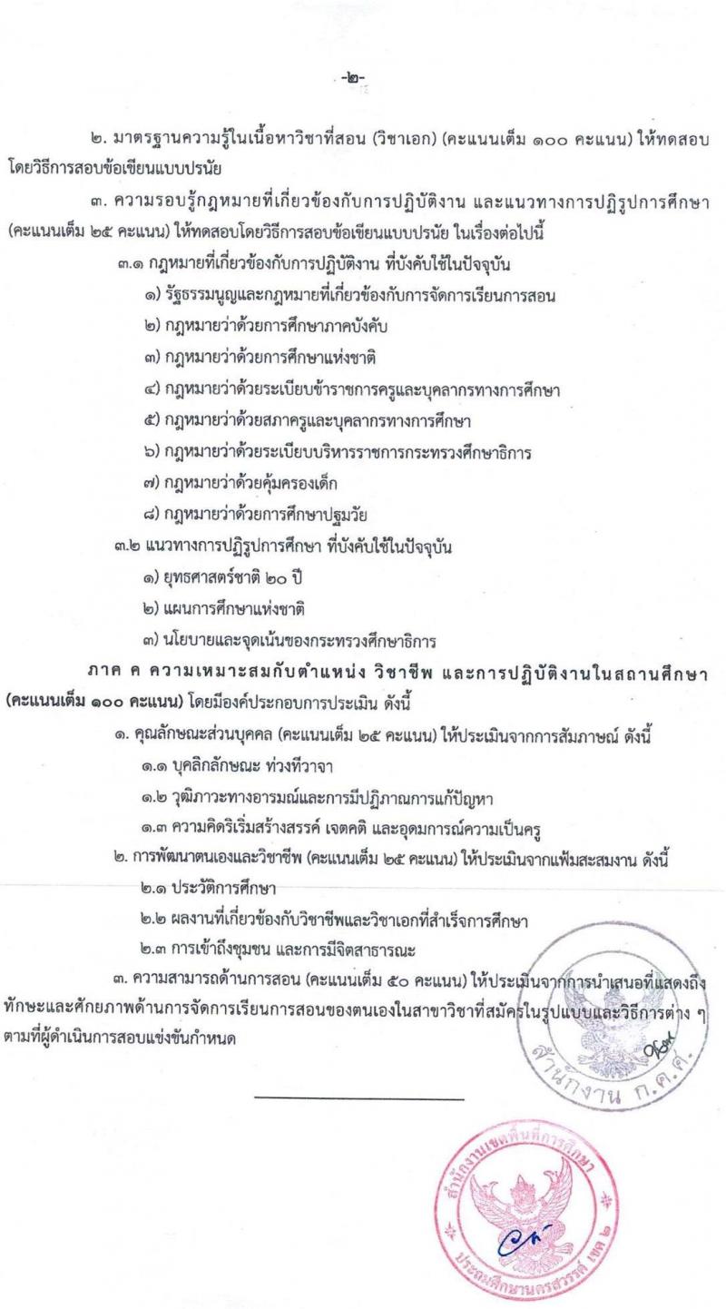 อ.ก.ค.ศ.เขตพื้นที่การศึกษาประถมศึกษานครสวรรค์ เขต 2 รับสมัครสอบแข่งขันเพื่อบรรจุและแต่งตั้งบุคคลเข้ารับราชการเป็นข้าราชการครูและบุคลากรทางการศึกษา ตำแหน่งครูผู้ช่วย จำนวน 85 อัตรา (วุฒิ ป.ตรี) รับสมัครสอบตั้งแต่วันที่ 31 พ.ค. – 6 มิ.ย. 2566
