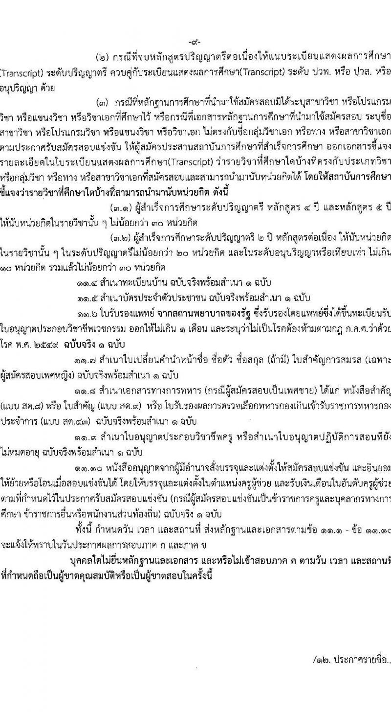อ.ก.ค.ศ.เขตพื้นที่การศึกษาประถมศึกษาเชียงราย เขต 2 รับสมัครสอบแข่งขันเพื่อบรรจุและแต่งตั้งบุคคลเข้ารับราชการเป็นข้าราชการครูและบุคลากรทางการศึกษา ตำแหน่งครูผู้ช่วย จำนวน 8 กลุ่มวิชา จำนวน 52 อัตรา (วุฒิ ป.ตรี) รับสมัครสอบทางอินเทอร์เน็ตตั้งแต่วันที่ 31 พ.ค. – 6 มิ.ย. 2566