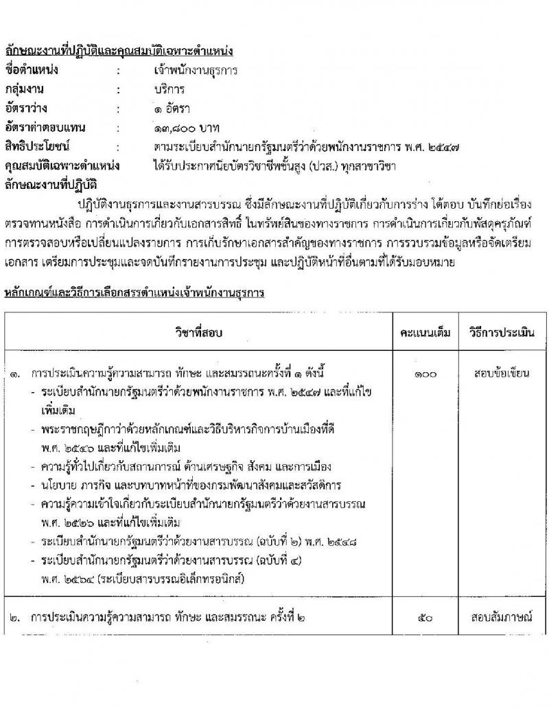 กรมพัฒนาสังคมและสวัสดิการ รับสมัครบุคคลเพื่อเลือกสรรเป็นพนักงานราชการทั่วไป จำนวน 37 ตำแหน่ง ครั้งแรก 39 อัตรา (วุฒิ ม.ต้น ม.ปลาย ปวช. ปวส. ป.ตรี) รับสมัครสอบทางอินเทอร์เน็ตตั้งแต่วันที่ 12-16 มิ.ย. 2566