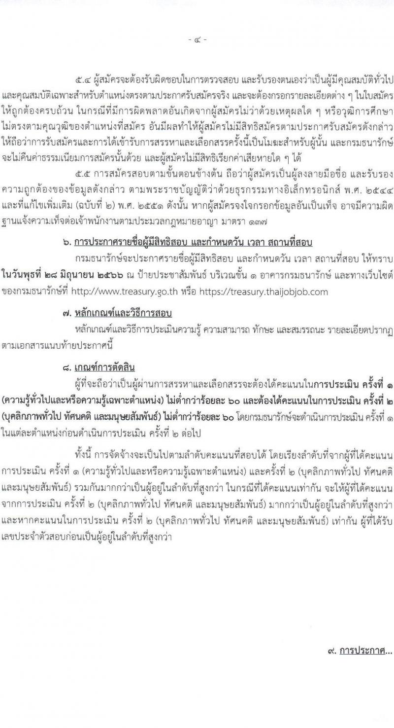 กรมธนารักษ์ รับสมัครบุคคลเพื่อสรรหาและเลือกสรรเป็นพนักงานราชการทั่วไป จำนวน 7 ตำแหน่ง ครั้งแรก 8 อัตรา (วุฒิ ปวช. ปวส. ป.ตรี) รับสมัครสอบทางอินเทอร์เน็ตตั้งแต่วันที่ 15-21 มิ.ย. 2566