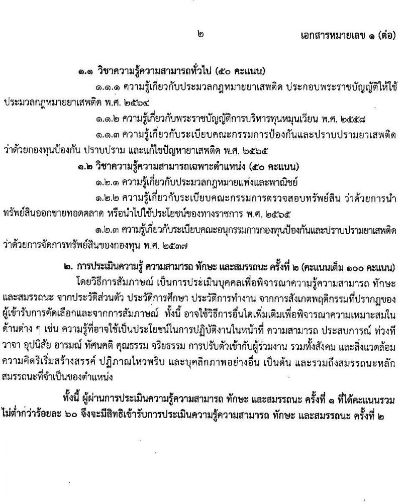 สำนักงานคณะกรรมการป้องกันและปราบปรามยาเสพติด รับสมัครบุคคลเพื่อเลือกสรรเป็นพนักงานราชการทั่วไป ตำแหน่งเจ้าหน้าที่จัดการทรัพย์สิน ครั้งแรก 4 อัตรา (วุฒิ ป.ตรี) รับสมัครสอบทางอินเทอร์เน็ตตั้งแต่วันที่ 9-16 มิ.ย. 2566