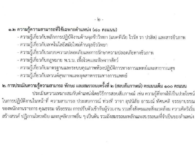 กรมวิทยาศาสตร์การแพทย์ รับสมัครบุคคลเพื่อเลือกสรรเป็นพนักงานราชการทั่วไป จำนวน 9 ตำแหน่ง 13 อัตรา (วุฒิ ป.ตรี ป.โท) รับสมัครสอบทางอินเทอร์เน็ตตั้งแต่วันที่ 15-21 มิ.ย. 2566