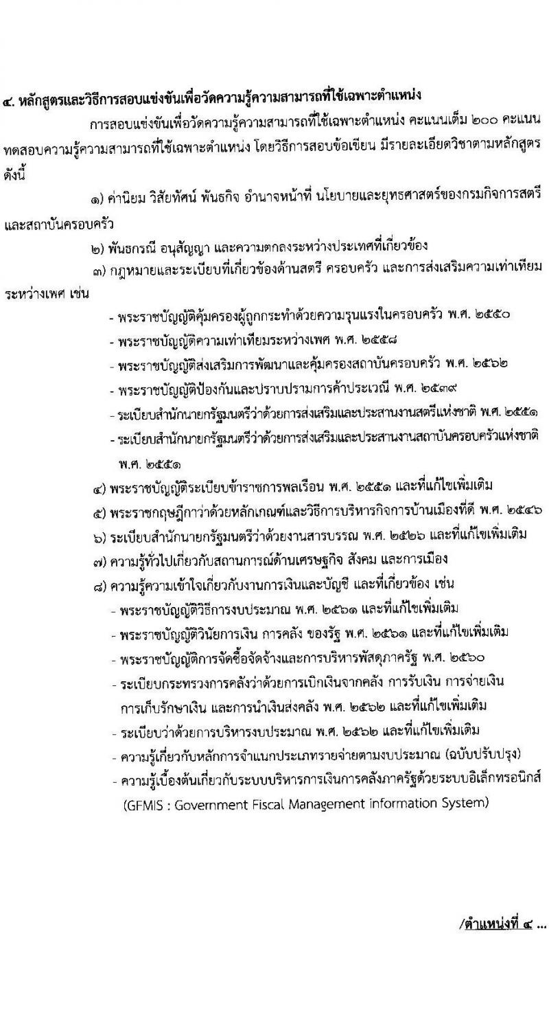 กรมกิจการสตรีและสถาบันครอบครัว รับสมัครสอบแข่งขันเพื่อบรรจุและแต่งตั้งบุคคลเข้ารับราชการ จำนวน 5 ตำแหน่ง ครั้งแรก 21 อัตรา (วุฒิ ปวส.หรือเทียบเท่า ป.ตรี) รับสมัครสอบทางอินเทอร์เน็ตตั้งแต่วันที่ 20 มิ.ย. – 10 ก.ค. 2566