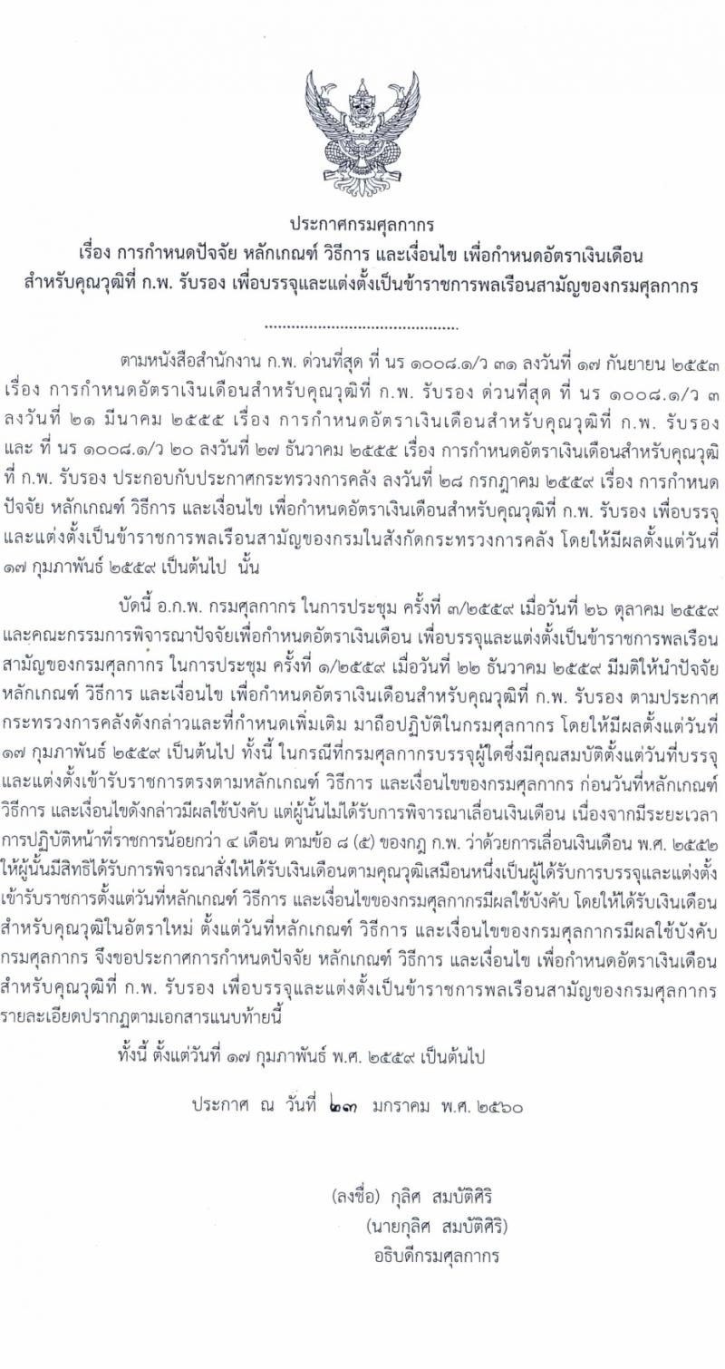 กรมศุลกากร รับสมัครสอบแข่งขันเพื่อบรรจุและแต่งตั้งบุคคลเข้ารับราชการ จำนวน 4 ตำแหน่ง ครั้งแรก 29 อัตรา (วุฒิ ปวส.หรือเทียบเท่า ป.ตรี) รับสมัครสอบทางอินเทอร์เน็ตตั้งแต่วันที่ 26 มิ.ย. – 17 ก.ค. 2566