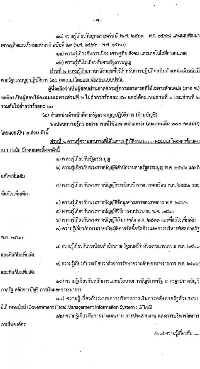 สำนักงานศาลรัฐธรรมนูญ รับสมัครสอบแข่งขันเพื่อบรรจุและแต่งตั้งบุคคลเข้ารับราชการ จำนวน 6 ตำแหน่ง ครั้งแรก 17 อัตรา (วุฒิ ป.ตรี) รับสมัครสอบทางอินเทอร์เน็ตตั้งแต่วันที่ 5-26 ก.ค. 2566