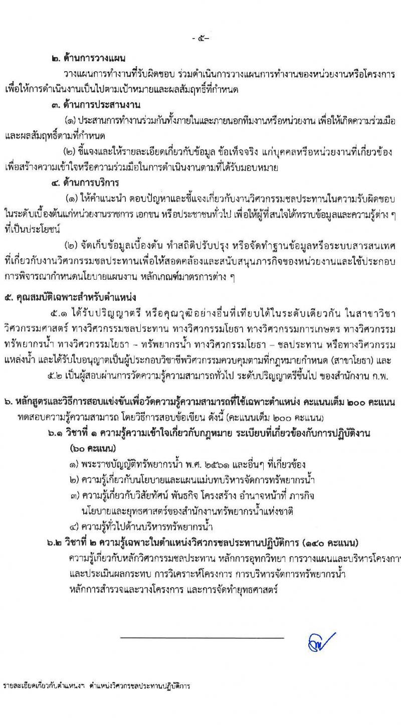 สำนักงานทรัพยากรน้ำแห่งชาติ รับสมัครสอบแข่งขันเพื่อบรรจุและแต่งตั้งบุคคลเข้ารับราชการ จำนวน 4 ตำแหน่ง ครั้งแรก 18 อัตรา (วุฒิ ปวส.หรือเทียบเท่า ป.ตรี) รับสมัครสอบทางอินเทอร์เน็ตตั้งแต่วันที่ 17 ก.ค. – 10 ส.ค. 2566