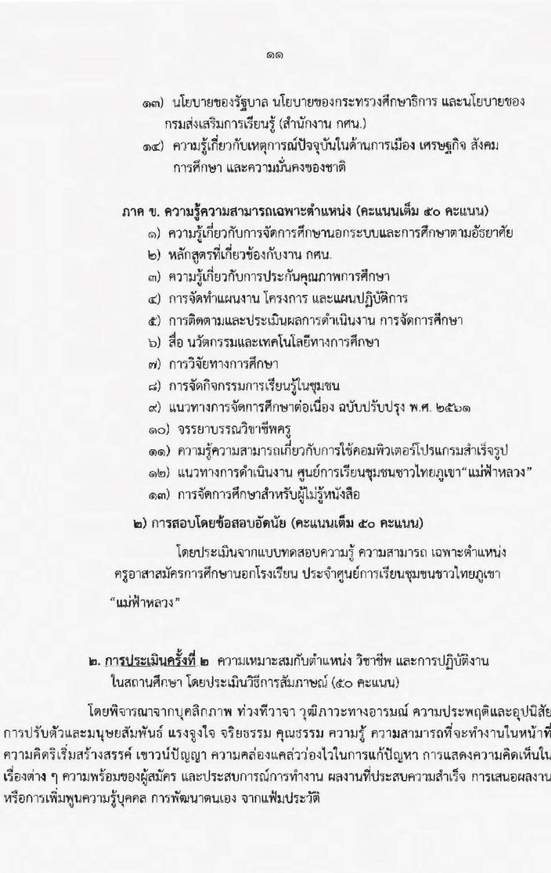 สำนักงานส่งเสริมการเรียนรู้จังหวัดเชียงใหม่ รับสมัครบุคคลเพื่อสรรหาและเลือกสรรเป็นพนักงานราชการทั่วไป จำนวน 4 ตำแหน่ง 23 อัตรา (วุฒิ ปวส.หรือเทียบเท่า ป.ตรี) รับสมัครสอบตั้งแต่วันที่ 3-7 ก.ค. 2566