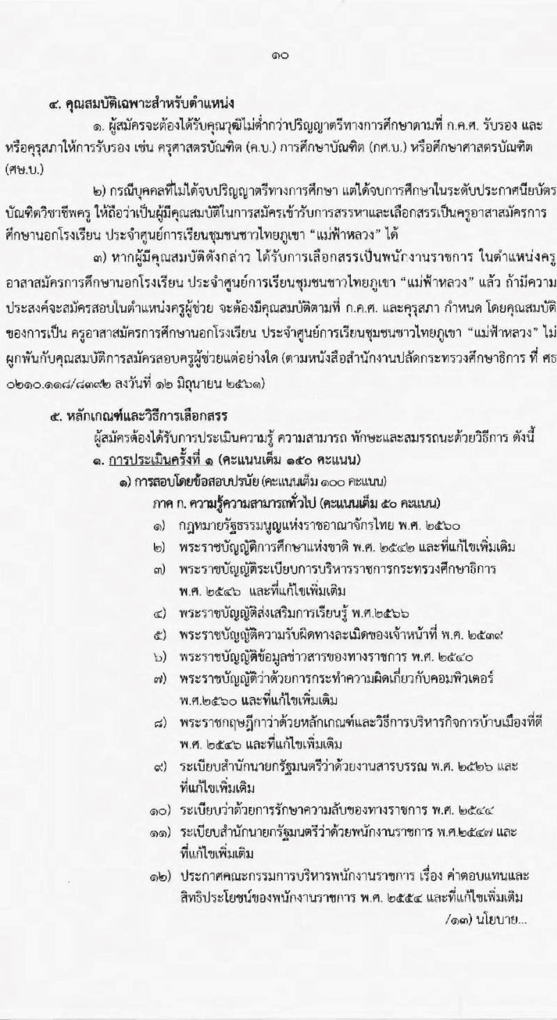 สำนักงานส่งเสริมการเรียนรู้จังหวัดเชียงใหม่ รับสมัครบุคคลเพื่อสรรหาและเลือกสรรเป็นพนักงานราชการทั่วไป จำนวน 4 ตำแหน่ง 23 อัตรา (วุฒิ ปวส.หรือเทียบเท่า ป.ตรี) รับสมัครสอบตั้งแต่วันที่ 3-7 ก.ค. 2566