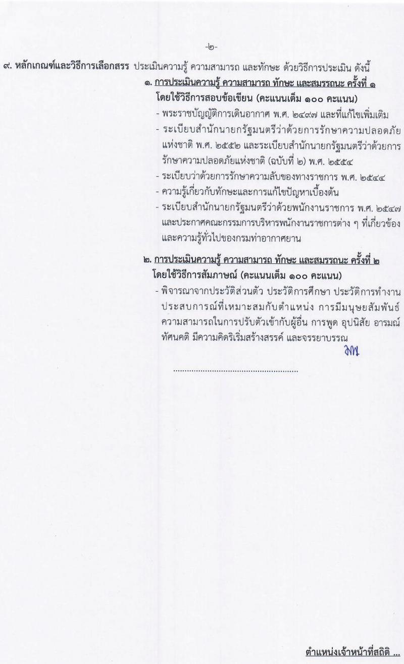 กรมท่าอากาศยาน รับสมัครบุคคลเพื่อเลือกสรรเป็นพนักงานราชการทั่วไป จำนวน 4 ตำแหน่ง ครั้งแรก 9 อัตรา (วุฒิ ปวส. หรือเทียบเท่า) รับสมัครสอบตั้งแต่วันที่ 6-20 ก.ค. 2566