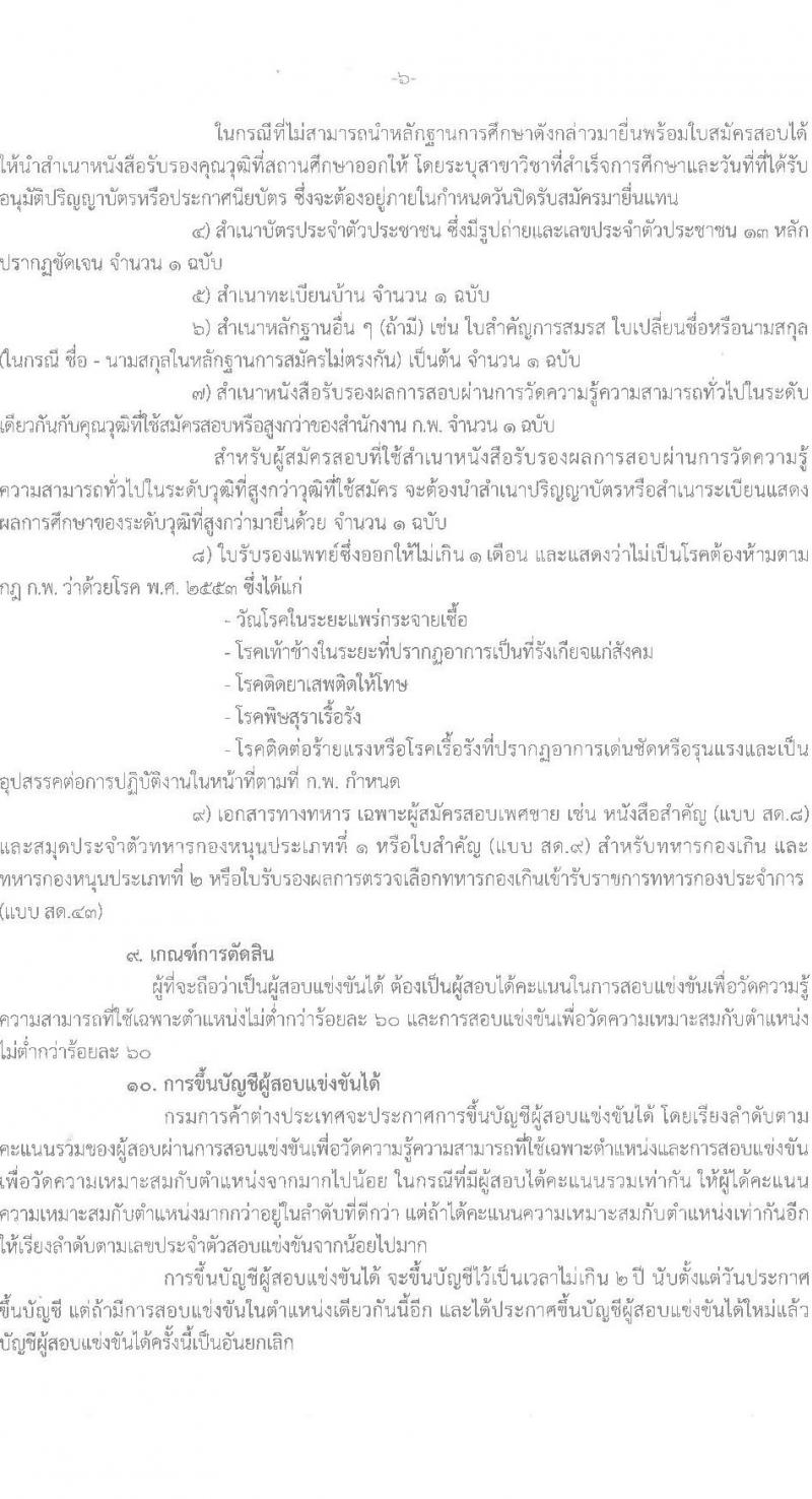 กรมการค้าต่างประเทศ รับสมัครสอบแข่งขันเพื่อบรรจุและแต่งตั้งบุคคลเข้ารับราชการ จำนวน 4 ตำแหน่ง ครั้งแรก 24 อัตรา (วุฒิ ปวส. ป.ตรี) รับสมัครสอบทางอินเทอร์เน็ตตั้งแต่วันที่ 21 ก.ค. – 17 ส.ค. 2566