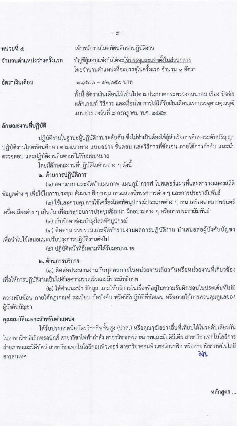 กรมท่าอากาศยาน รับสมัครสอบแข่งขันเพื่อบรรจุและแต่งตั้งบุคคลเข้ารับราชการ จำนวน 9 ตำแหน่ง ครั้งแรก 17 อัตรา (วุฒิ ปวส.หรือเทียบเท่า ป.ตรี) รับสมัครสอบทางอินเทอร์เน็ตตั้งแต่วันที่ 3-31 ส.ค. 2566