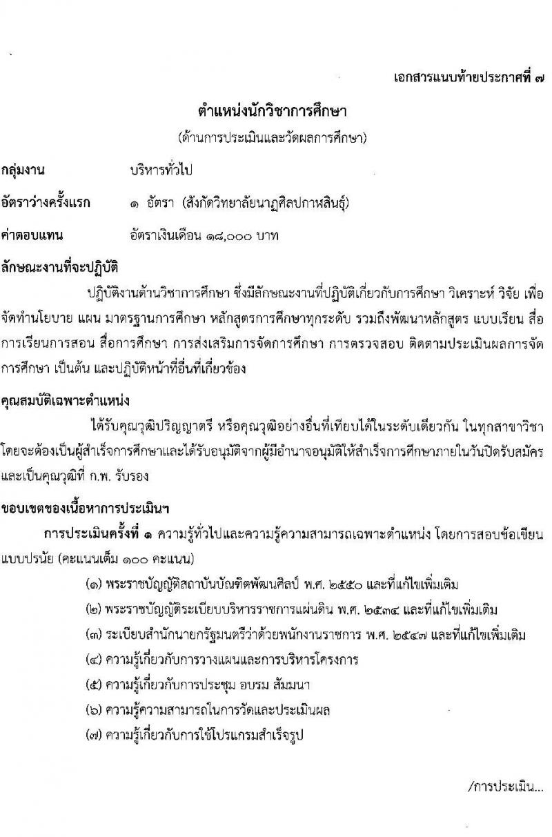 สถาบันบัณฑิตพัฒนศิลป์ รับสมัครบุคคลเพื่อเลือกสรรเป็นพนักงานราชการทั่วไป จำนวน 9 ตำแหน่ง ครั้งแรก 16 อัตรา (วุฒิ ปวช. ปวส.หรือเทียบเท่า ป.ตรี) รับสมัครสอบทางอินเทอร์เน็ตตั้งแต่วันที่ 15-25 ส.ค. 2566