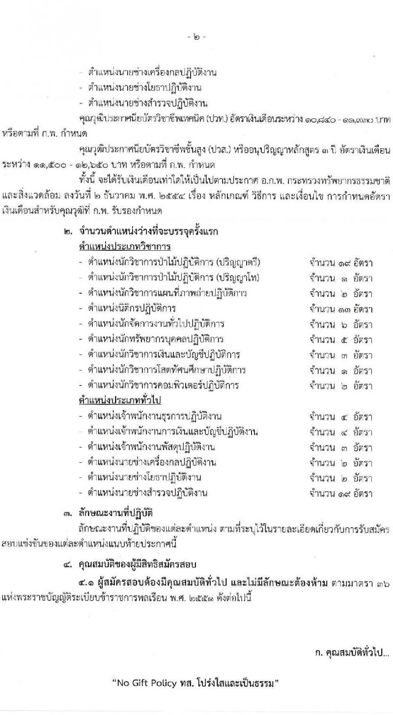 กรมอุทยานแห่งชาติ สัตว์ป่า และพันธุ์พืช รับสมัครสอบแข่งขันเพื่อบรรจุและแต่งตั้งบุคคลเข้ารับราชการ จำนวน 15 ตำแหน่ง ครั้งแรก 86 อัตรา (วุฒิ ปวส.หรือเทียบเท่า ป.ตรี ป.โท) รับสมัครสอบทางอินเทอร์เน็ตตั้งแต่วันที่ 28 ส.ค. – 17 ก.ย. 2566