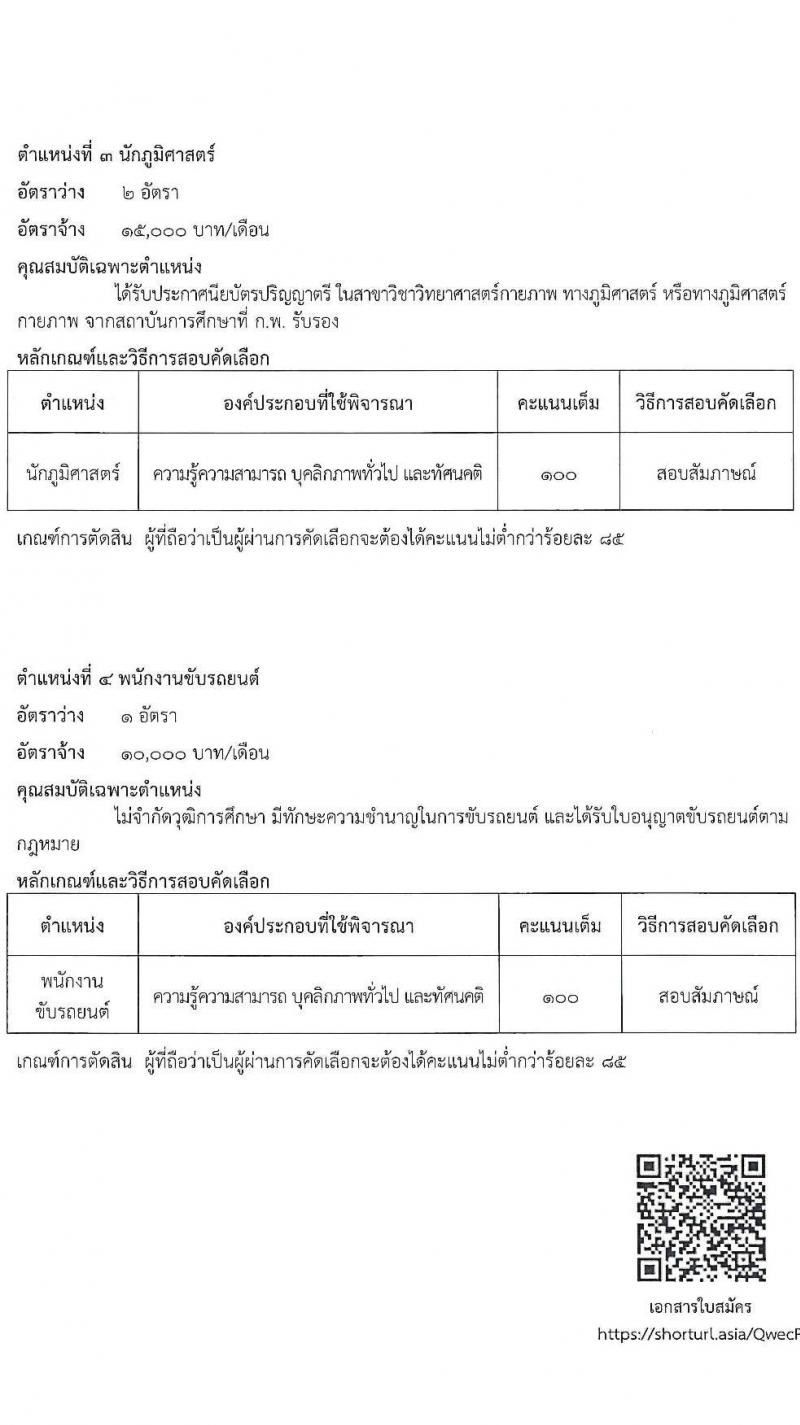 กรมทรัพยากรน้ำบาดล รับสมัครบุคคลเพื่อเลือกสรรเป็นลูกจ้างชั่วคราว จำนวน 4 ตำแหน่ง ครั้งแรก 19 อัตรา (วุฒิ ไม่ตำแหน่งไม่จำกัดวุฒิ ป.ตรี) รับสมัครสอบด้วยตนเองตั้งแต่วันที่ 21-29 ส.ค. 2566