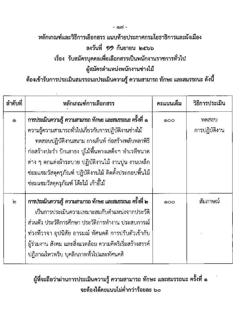 กรมโยธาธิการและผังเมือง รับสมัครบุคคลเพื่อเลือกสรรเป็นพนักงานราชการทั่วไป จำนวน 21 ตำแหน่ง ครั้งแรก 21 อัตรา (วุฒิ ปวช. ปวส. ป.ตรี ป.โท) รับสมัครสอบทางอินเทอร์เน็ตตั้งแต่วันที่ 25 ก.ย. – 2 ต.ค. 2566