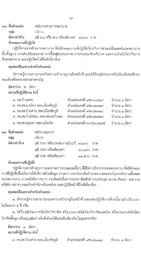 สำนักงานธารณสุขจังหวัดชัยภูมิ รับสมัครบุคคลเพื่อสรรหาและเลือกสรรเป็นพนักงานกระทรวงสาธารณสุขทั่วไป จำนวน 19 ตำแหน่ง 62 อัตรา (วุฒิ ม.ต้น ม.ปลาย ปวช. ปวส. ป.ตรี) รับสมัครสอบตั้งแต่วันที่ 12-18 ก.ย. 2566