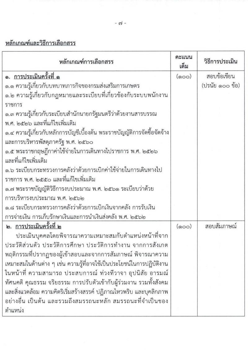 กรมส่งเสริมการเกษตร รับสมัครบุคคลเพื่อเลือกสรรเป็นพนักงานราชการทั่วไป (ในหน่วยงานส่วนกลาง กรุงเทพมหานคร) จำนวน 7 ตำแหน่ง 16 อัตรา (วุฒิ ปวช. ปวส.หรือเทียบเท่า ป.ตรี) รับสมัครสอบทางอินเทอร์เน็ตตั้งแต่วันที่ 9-19 ต.ค. 2566