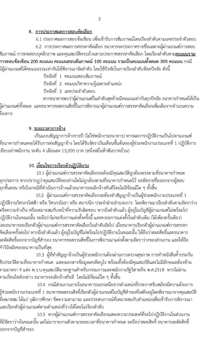 ธนาคารเพื่อการเกษตรและสหกรณ์การเกษตร รับสมัครบุคคลภายนอกเพื่อเป็นผู้ช่วยพนักงานประเภทที่ 1 ปีบัญชี 2566 จำนวน 3 ตำแหน่ง 5 อัตรา (วุฒิ ไม่ต่ำกว่า ป.ตรี) รับสมัครสอบทางอินเทอร์เน็ตตั้งแต่วันที่ 17 ต.ค. – 3 พ.ย. 2566