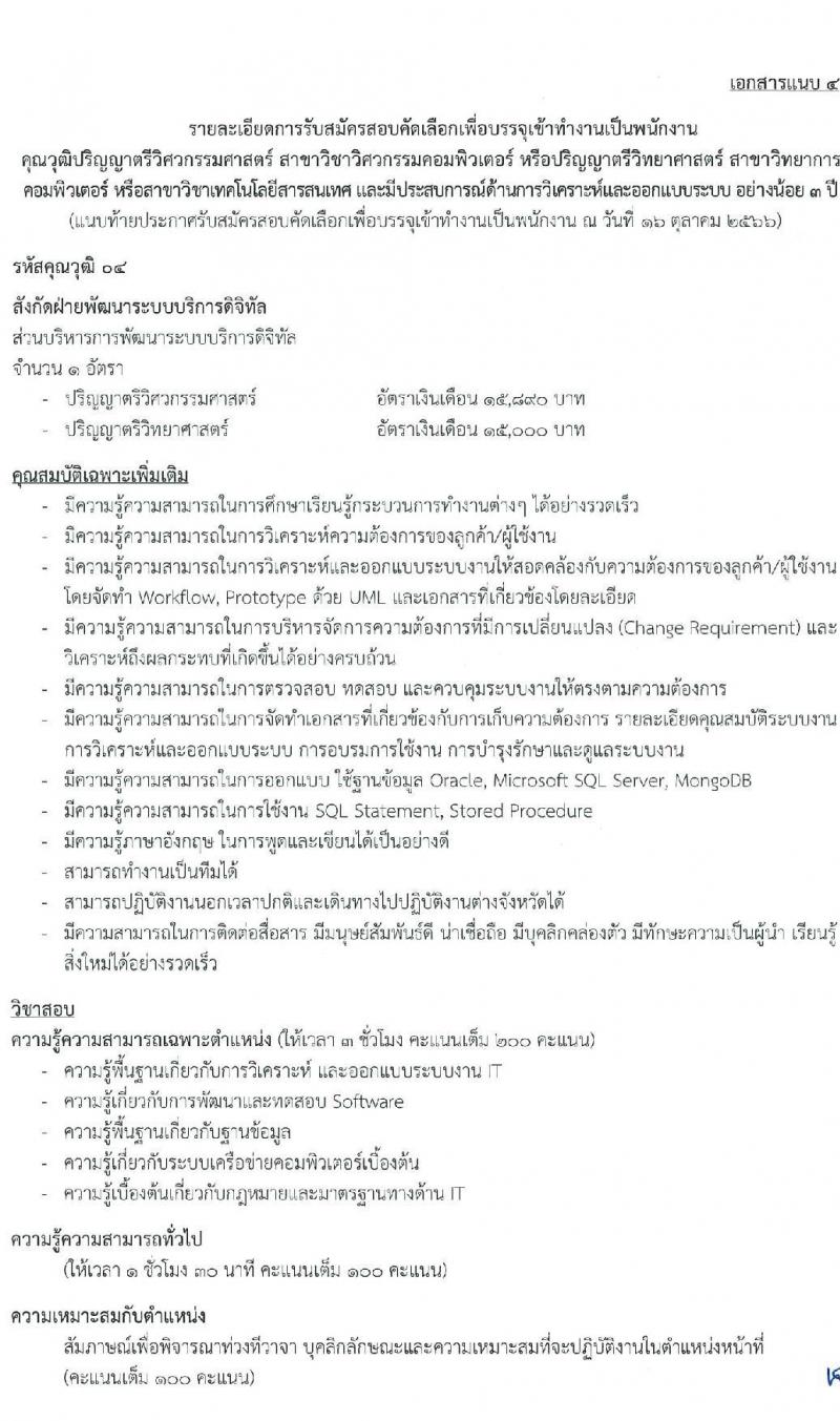 บริษัท ไปรษณีย์ไทย จำกัด รับสมัครสอบคัดเลือกเพื่อบรรจุเข้าทำงานเป็นพนักงาน จำวน 11 ตำแหน่ง 21 อัตรา (วุฒิ ปวช. ปวส. ป.ตรี ป.โท) รับสมัครสอบทางอินเทอร์เน็ตตั้งแต่วันที่ 30 ต.ค. – 17 พ.ย. 2566