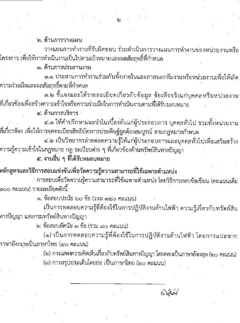 กรมทรัพย์สินทางปัญญา รับสมัครสอบแข่งขันเพื่อบรรจุและแต่งตั้งบุคคลเข้ารับราชการ จำนวน 5 ตำแหน่ง ครั้งแรก 9 อัตรา (วุฒิ ป.ตรี) รับสมัครสอบทางอินเทอร์เน็ตตั้งแต่วันที่ 6-30 พ.ย. 2566