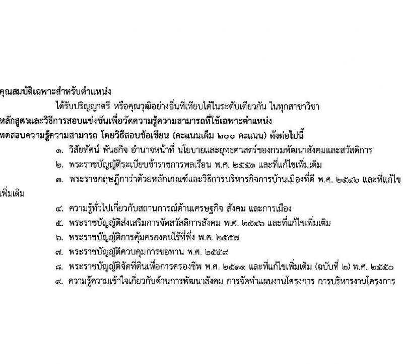 กรมพัฒนาสังคมและสวัสดิการ รับสมัครสอบแข่งขันเพื่อบรรจุและแต่งตั้งบุคคลเข้ารับราชการ จำนวน จำนวน 9 ตำแหน่ง 69 อัตรา (วุฒิ ปวส. ป.ตรี) รับสมัครสอบทางอินเทอร์เน็ตตั้งแต่วันที่ 6-24 พ.ย. 2566