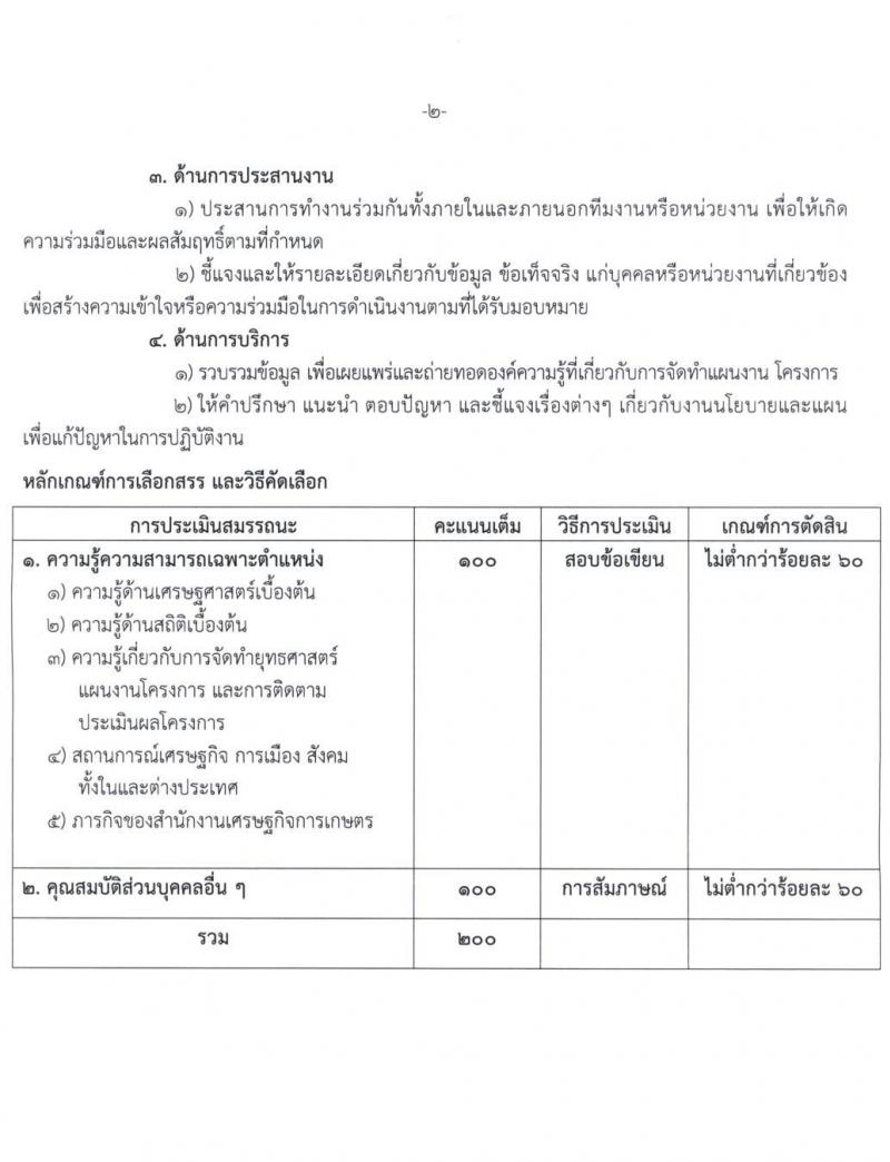 สำนักงานเศรษฐกิจการเกษตร รับสมัครบุคคลเพื่อเลือกสรรเป็นพนักงานราชการทั่วไป ตำแหน่งนักวิเคราะห์นโยบายและแผน จำนวนครั้งแรก 7 อัตรา (วุฒิ ป.ตรี) รับสมัครสอบทางอินเทอร์เน็ตตั้งแต่วันที่ 9-20 พ.ย. 2566