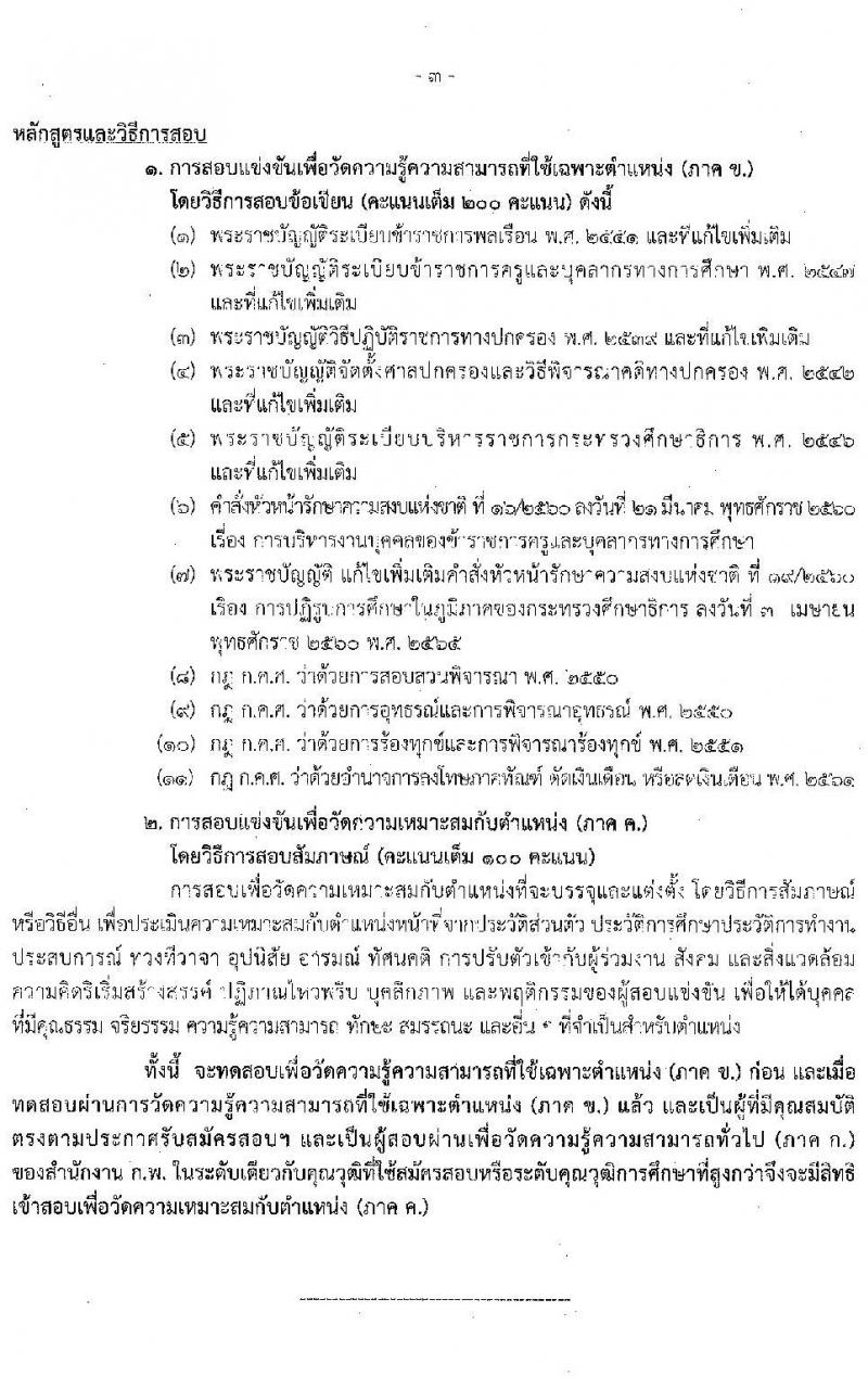 สำนักงานปลัดกระทรวงศึกษาธิการ รับสมัครสอบแข่งขันเพื่อบรรจุและแต่งตั้งบุคคลเข้ารับราชการ จำนวน 3 ตำแหน่ง ครั้งแรก 12 อัตรา (วุฒิ ป.ตรี ป.โท ป.เอก) รับสมัครสอบทางอินเทอร์เน็ตตั้งแต่วันที่ 27 พ.ย. – 20 ธ.ค. 2566