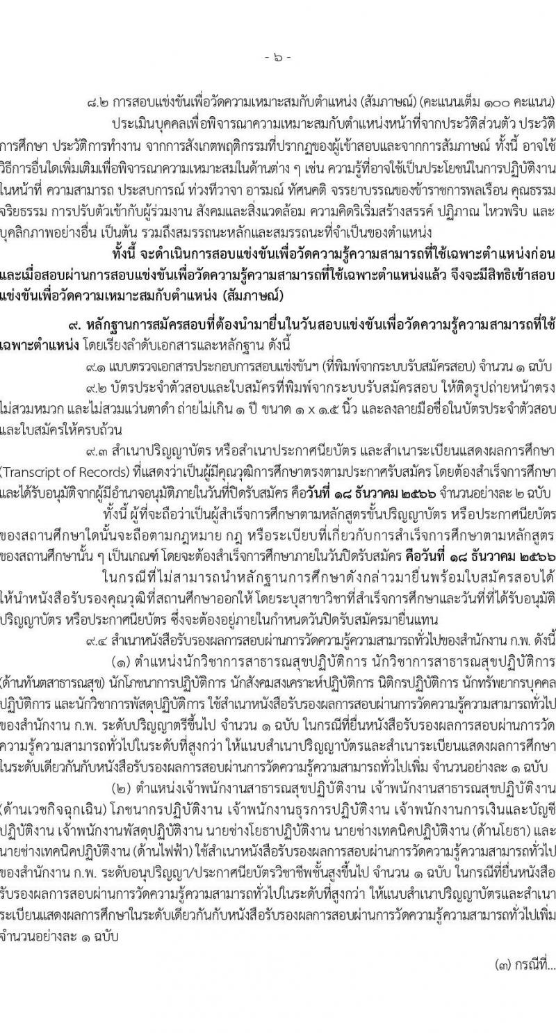 สำนักงานปลัดกระทรวงสาธารณสุข รับสมัครสอบแข่งขันเพื่อบรรจุและแต่งตั้งบุคคลเข้ารับราชการ จำนวน 16 ตำแหน่ง 655 อัตรา (วุฒิ ปวส.หรือเทียบเท่า ป.ตรี) รับสมัครสอบทางอินเทอร์เน็ตตั้งแต่วันที่ 23 พ.ย. – 18 ธ.ค. 2566