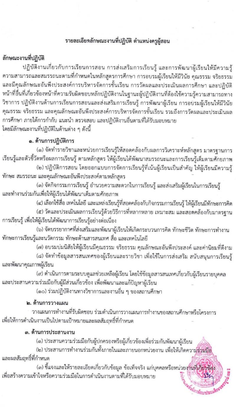 สำนักงานเขตพื้นที่การศึกษาประถมศึกษาเพชรบูรณ์ เขต 2 รับสมัครบุคคลเพื่อเลือกสรรเป็นพนักงานราชการทั่วไป จำนวน 2 ตำแหน่ง 14 อัตรา (วุฒิ ป.ตรี) รับสมัครสอบตั้งแต่วันที่ 4-12 ธ.ค. 2566