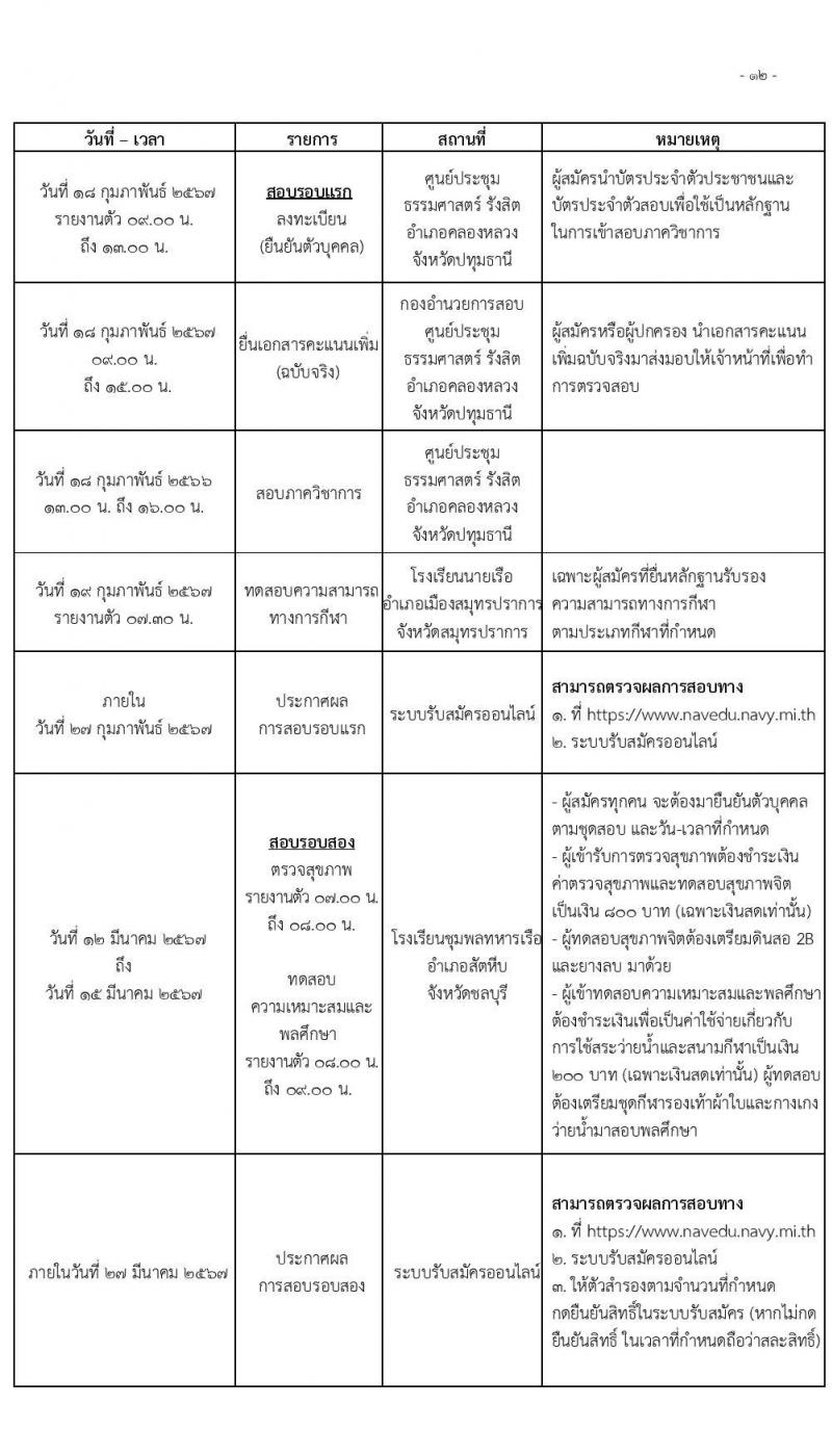 กรมยุทธิศึกษาทหารเรือ รับสมัครบุคคลเพื่อสอบคัดเลือกเข้าเป็นนักเรียนจ่าทหารเรือ ประจำปีการศึกษา 2567 จำนวน (วุฒิ ม.6 ปวช) รับสมัครสอบทางอินเทอร์เน็ตตั้งแต่วันที่ 1 ธ.ค. 2566 – 28 ม.ค. 2567