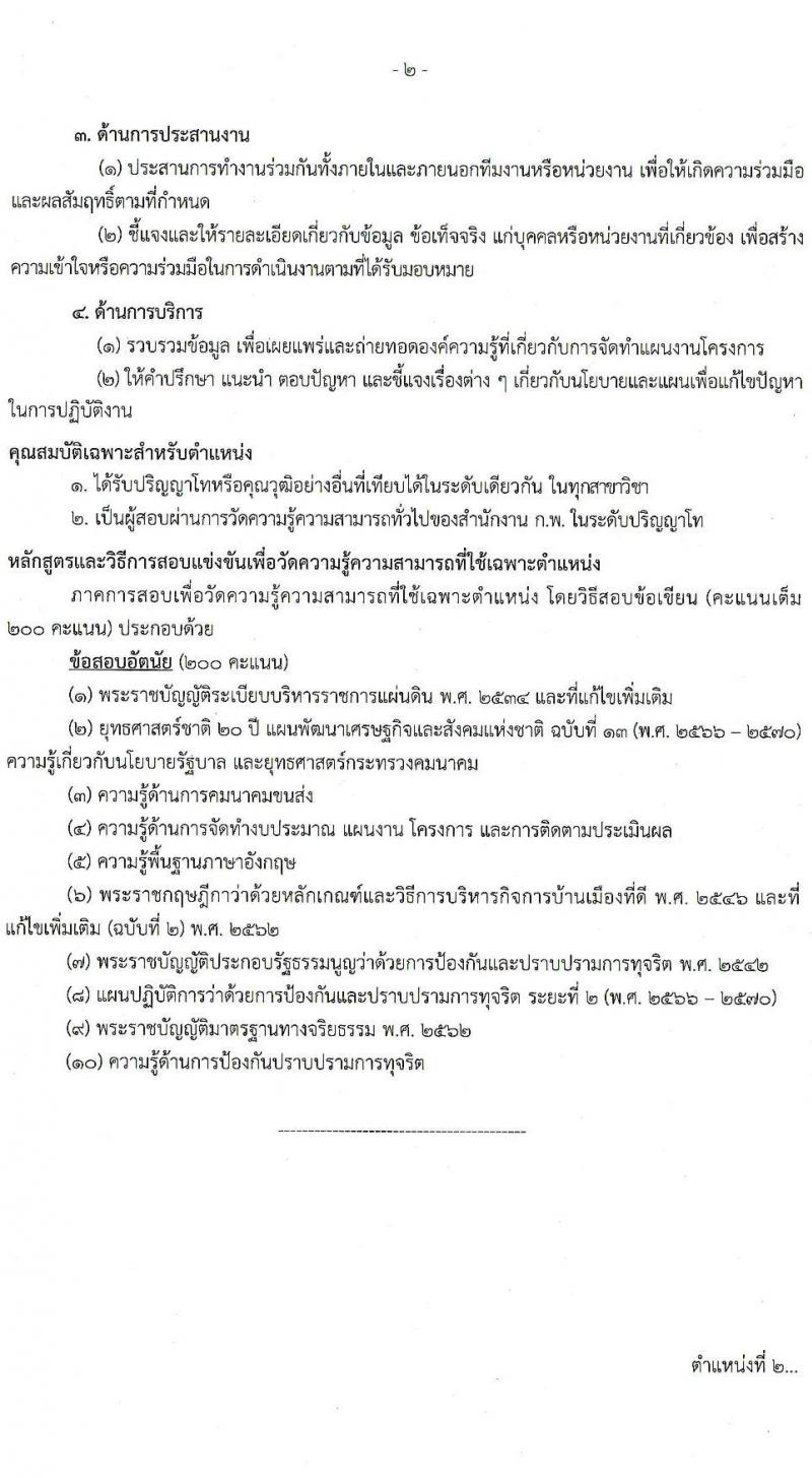 สำนักงานปลัดกระทรวงคมนาคม รับสมัครสอบแข่งขันเพื่อบรรจุและแต่งตั้งบุคคลเข้ารับราชการ จำนวน 9 ตำแหน่ง ครั้งแรก 24 อัตรา (วุฒิ ปวส.หรือเทียบเท่า ป.ตรี ป.โท) รับสมัครสอบทางอินเทอร์เน็ตตั้งแต่วันที่ 19 ธ.ค. 2566 – 10 ม.ค. 2567