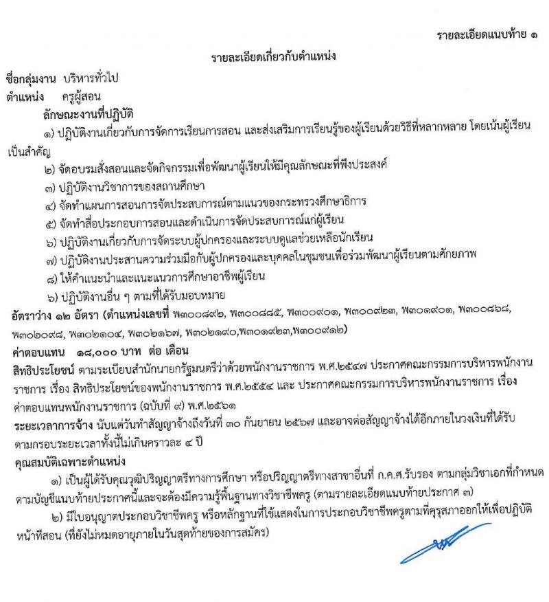สำนักงานเขตพื้นที่การศึกษาประถมศึกษาขอนแก่น เขต 4 รับสมัครบุคคลเพื่อเลือกสรรเป็นพนักงานราชการ ตำแหน่งครูผู้สอน จำนวน 12 ตำแหน่ง (วุฒิ ป.ตรี) รับสมัครสอบด้วยตนเอง ตั้งแต่วันที่ 20-26 ธ.ค. 2566 หน้าที่ 7