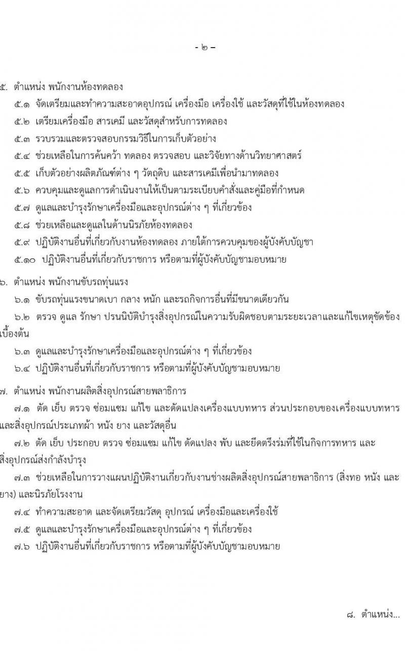 กรมช่างทหารอากาศ รับสมัครบุคคลเพื่อเลือกสรรเป็นพนักงานราชการ จำนวน 96 อัตรา (วุฒิ ม.ต้น ม.ปลาย ปวช.) รับสมัครสอบทางอินเทอร์เน็ต ตั้งแต่วันที่ 9-17 ม.ค. 2567 หน้าที่ 10