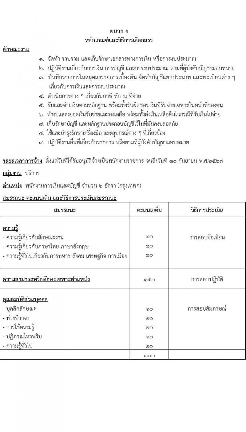 กรมสรรพาวุธทหารอากาศ รับสมัครบุคคลเพื่อเลือกสรรเป็นพนักงานราชการ 13 ตำแหน่ง 85 อัตรา (วุฒิ ม.ต้น ม.ปลาย ปวช.) รับสมัครสอบทางไปรษณีย์ ตั้งแต่วันที่ 9-17 ม.ค. 2567 หน้าที่ 14