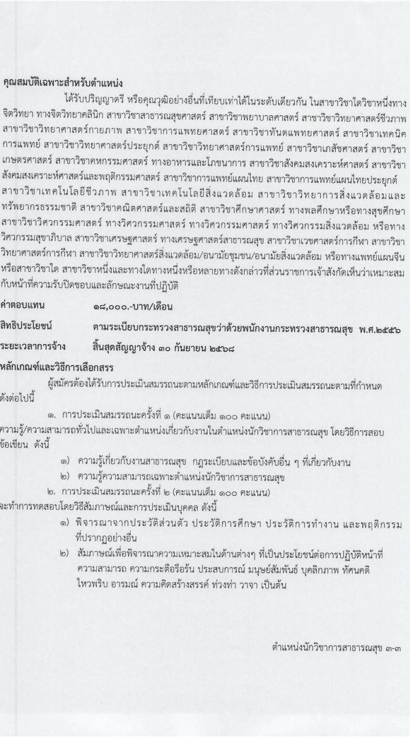 โรงพยาบาลศรีธัญญา รับสมัครบุคคลเพื่อเลือกสรรเป็นพนักงานกระทรวงสาธารณสุขทั่วไป 7 ตำแหน่ง 20 อัตรา (วุฒิ ม.ต้น ม.ปลาย ปวช. ปวส. ป.ตรี) รับสมัครสอบทางอินเทอร์เน็ต ตั้งแต่วันที่ 17 ม.ค. - 2 ก.พ. 2567 หน้าที่ 7