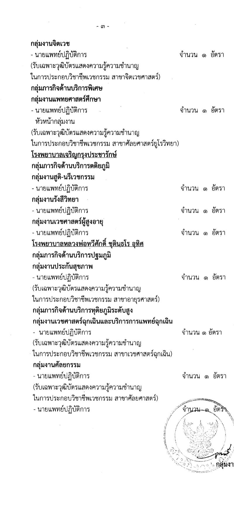 สำนักงานคณะกรรมการข้าราชการกรุงเทพมหานคร รับสมัครสอบแข่งขันเพื่อบรรจุและแต่งตั้งบุคคลเข้ารับราชการ 11 ตำแหน่ง ครั้งแรก 96 อัตรา (วุฒิ ประกาศนียบัตรวิชาชีพ, ป.ตรี) รับสมัครสอบด้วยตนเอง ตั้งแต่วันที่ 22-31 ม.ค. 2567 หน้าที่ 3
