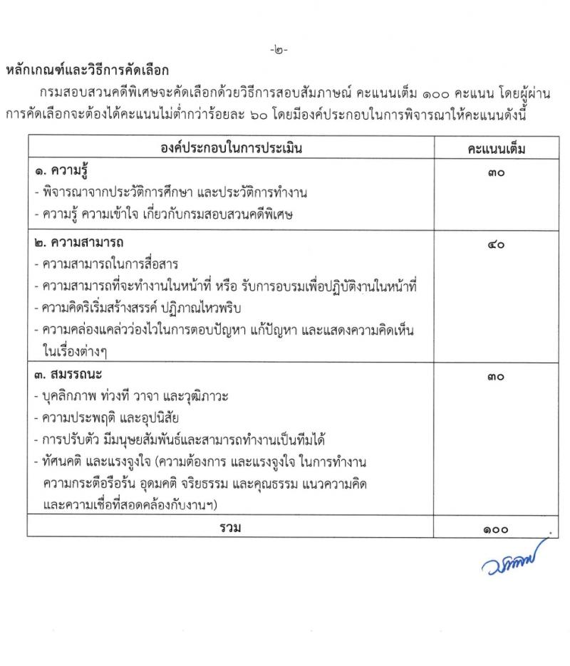 กรมสอบสวนคดีพิเศษ รับสมัครคัดเลือกบุคคลเพื่อเป็นลูกจ้างชั่วคราว 2 ตำแหน่ง 6 อัตรา (วุฒิ ป.ตรี) รับสมัครสอบด้วยตนเอง ตั้งแต่วันที่ 12-14 ก.พ. 2567 หน้าที่ 7