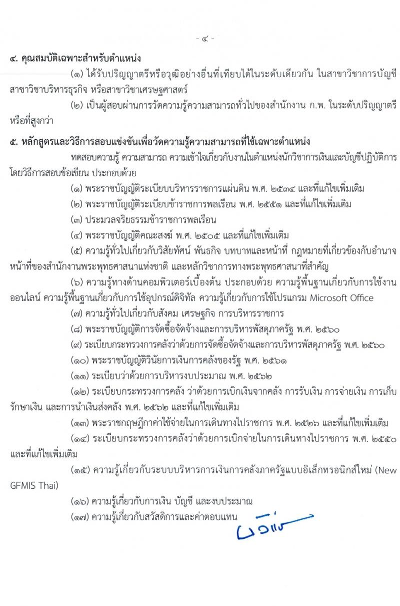 สำนักงานพระพุทธศาสนาแห่งชาติ รับสมัครสอบแข่งขันเพื่อบรรจุและแต่งตั้งบุคคลเข้ารับราชการ 6 ตำแหน่ง ครั้งแรก 52 อัตรา (วุฒิ ปวส.หรือเทียบเท่า ป.ตรี) รับสมัครสอบทางอินเทอร์เน็ต ตั้งแต่วันที่ 28 ก.พ. - 20 มี.ค. 2567 หน้าที่ 12