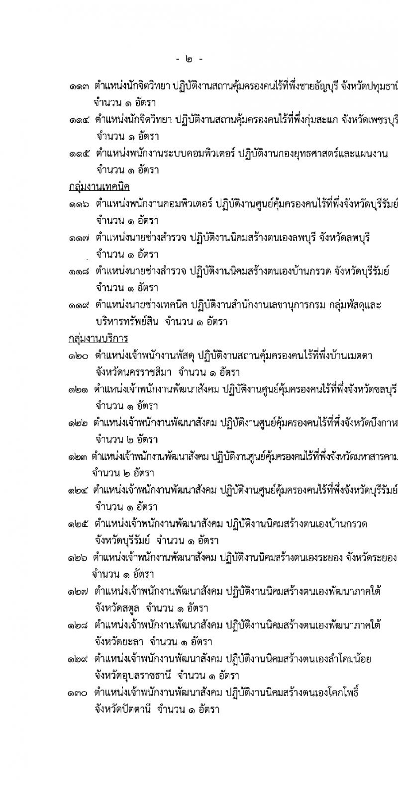 กรมพัฒนาสังคมและสวัสดิการ รับสมัครบุคคลเพื่อเลือกสรรเป็นพนักงานราชการ 15 ตำแหน่ง 75 อัตรา (วุฒิ ปวช. ปวส. ป.ตรี) รับสมัครสอบทางอินเทอร์เน็ต ตั้งแต่วันที่ 11-15 มี.ค. 2567 หน้าที่ 3
